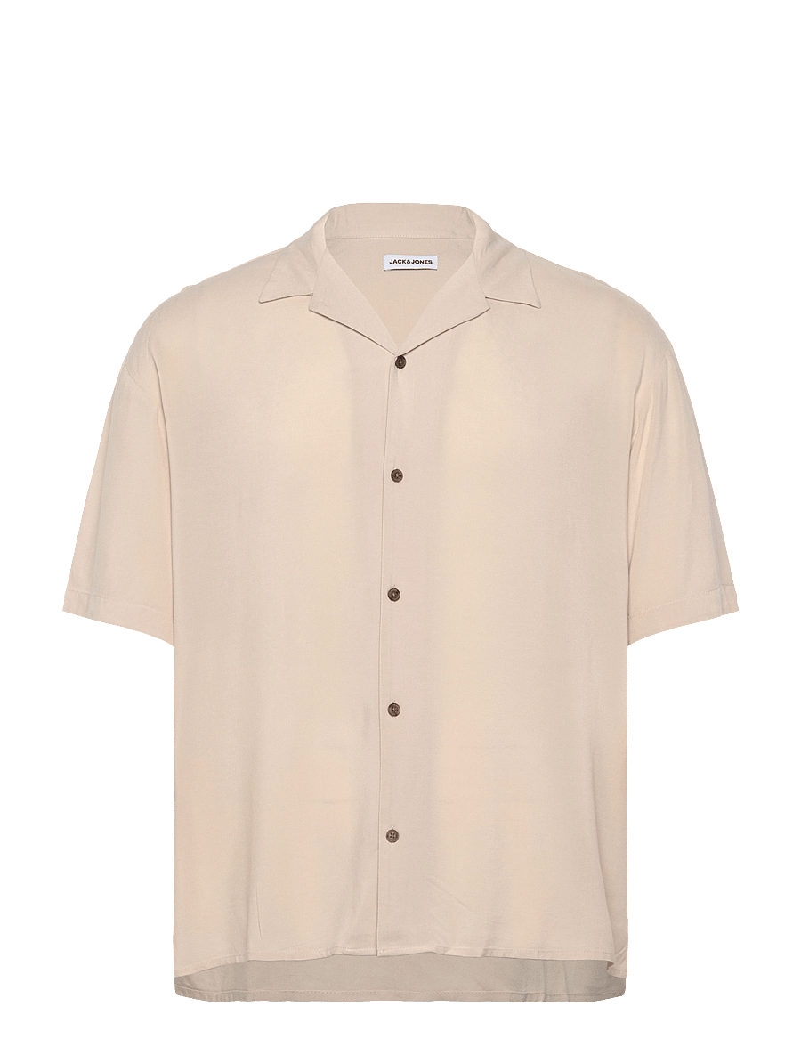 Jack & Jones - JJEJEFF SOLID RESORT SHIRT S/S SN - lyhythihaiset kauluspaidat - moonbeam - 1