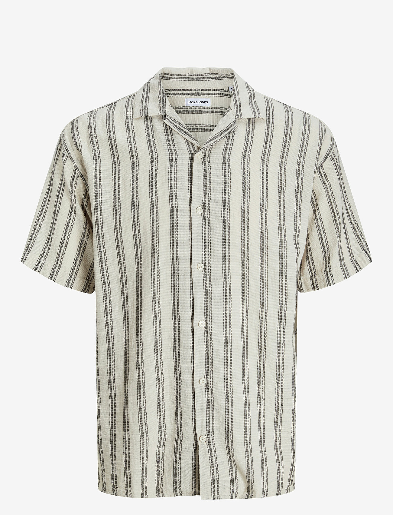 Jack & Jones - JJEENZO STRIPE RESORT SHIRT SS SN - lühikeste varrukatega särgid - moonbeam - 1