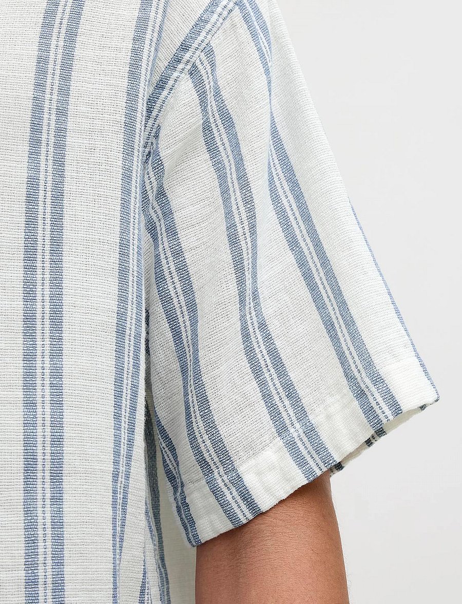Jack & Jones - JJEENZO STRIPE RESORT SHIRT SS SN - stutterma skyrtur - white - 2