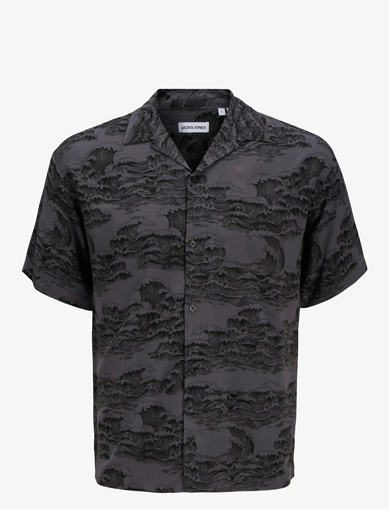 Jack & Jones - JJJEFF AOP RESORT SHIRT SS - kortærmede skjorter - castlerock - 1