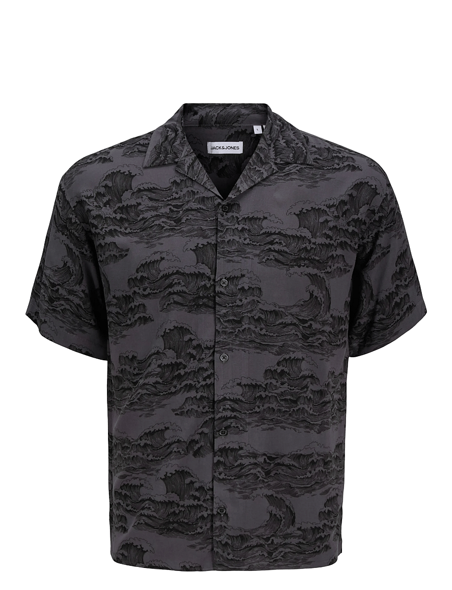 Jack & Jones - JJJEFF AOP RESORT SHIRT SS - lühikeste varrukatega särgid - castlerock - 1