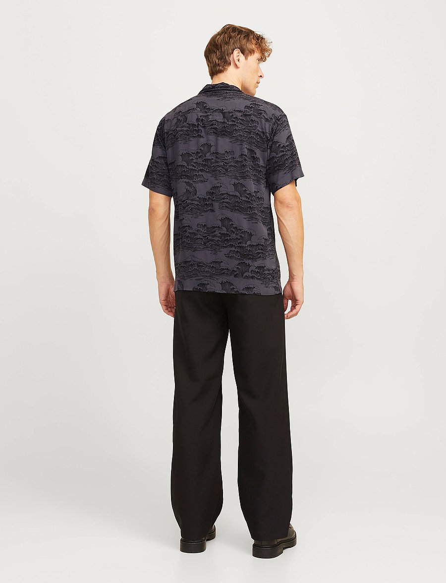 Jack & Jones - JJJEFF AOP RESORT SHIRT SS - lühikeste varrukatega särgid - castlerock - 2