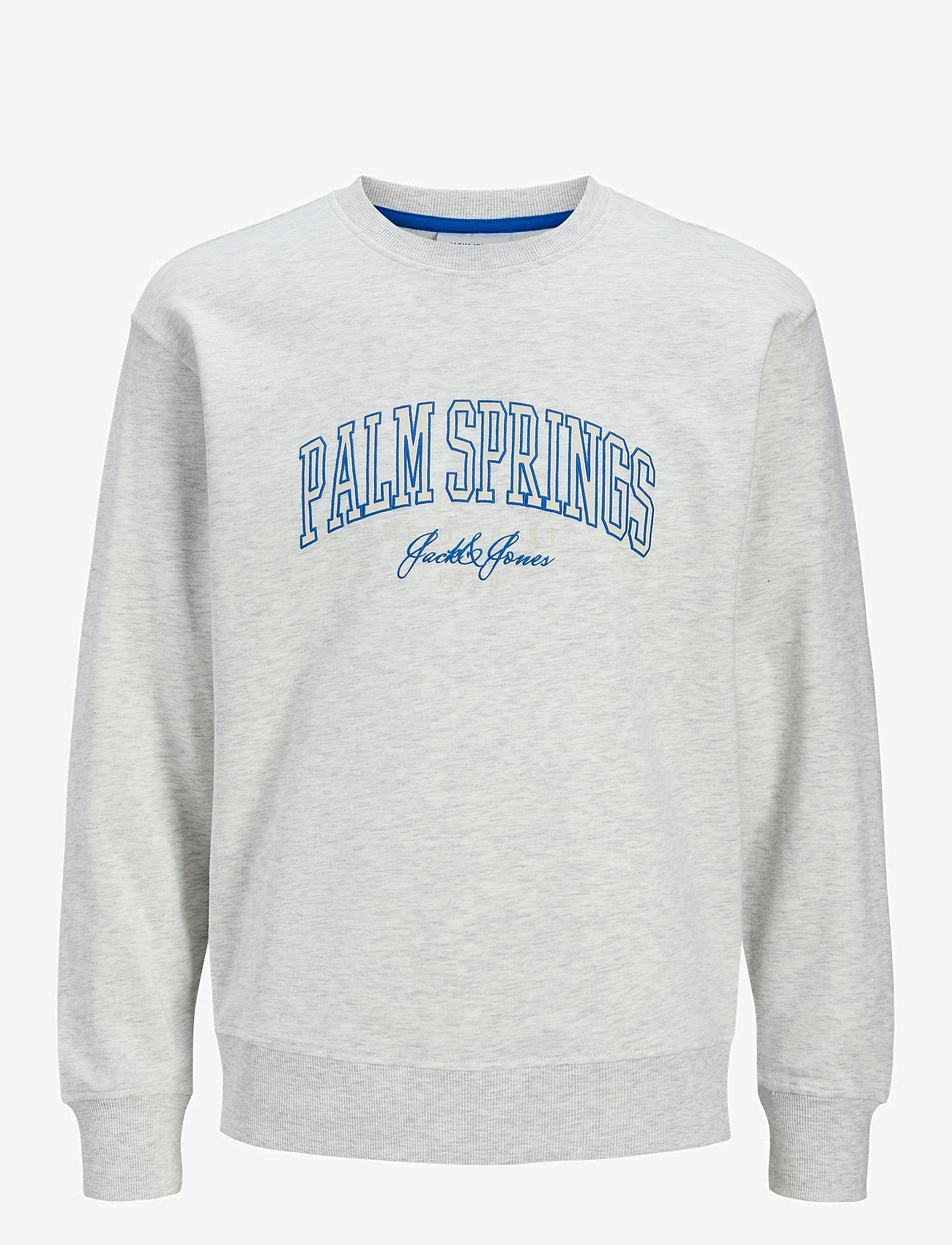 Jack & Jones - JJDETROIT SWEAT CREW NECK - sweatshirts - white melange - 0