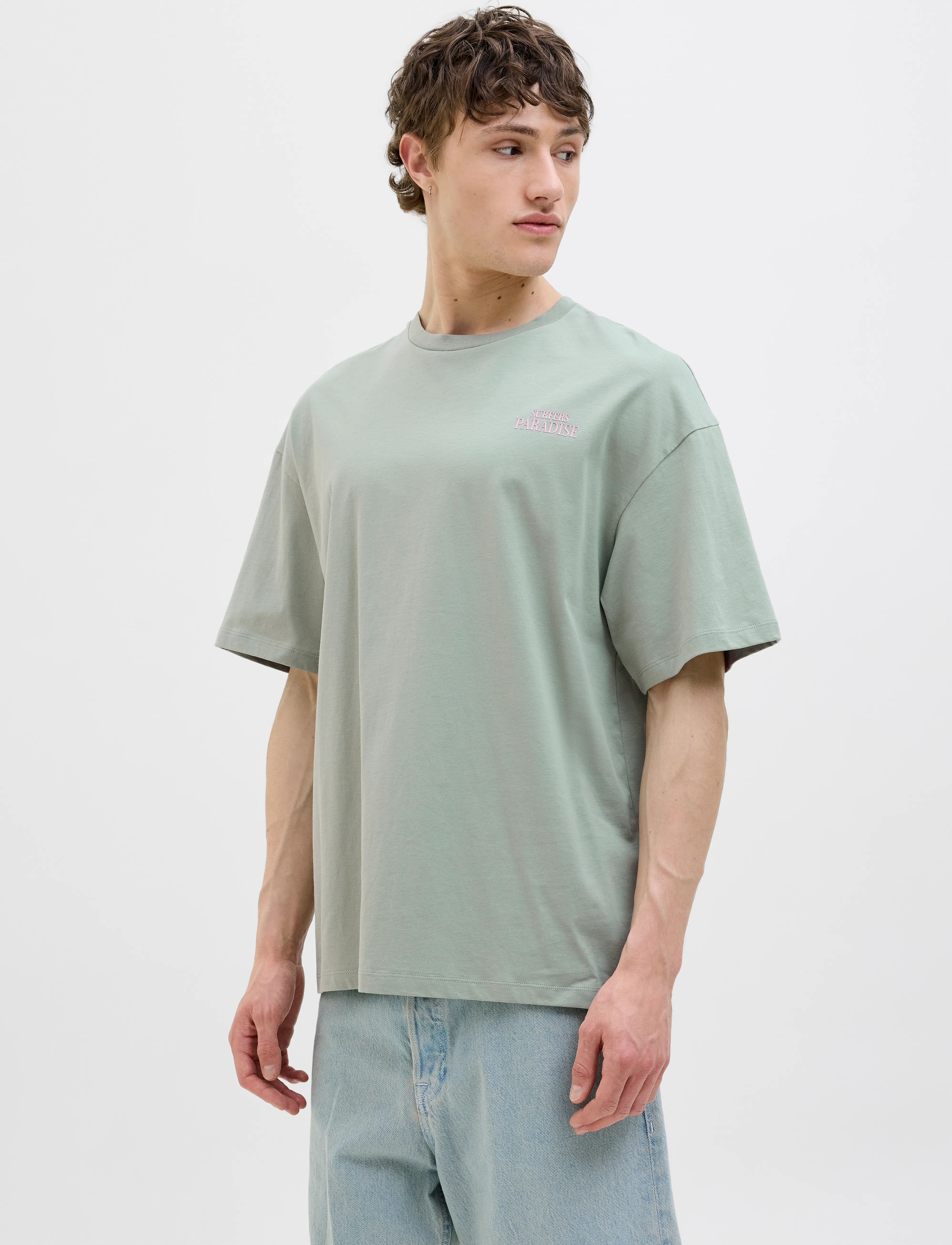 Jack & Jones JJEAMES TEE SS CREW NECK - Deals - ICEBERG GREEN / green