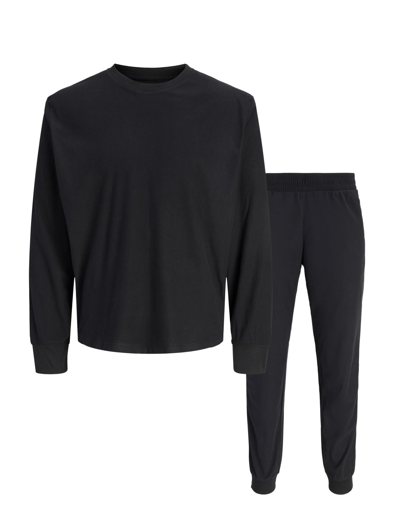 Jack & Jones JACSOLID LOUNGE SET W NOOS - Pyjamas - BLACK / black