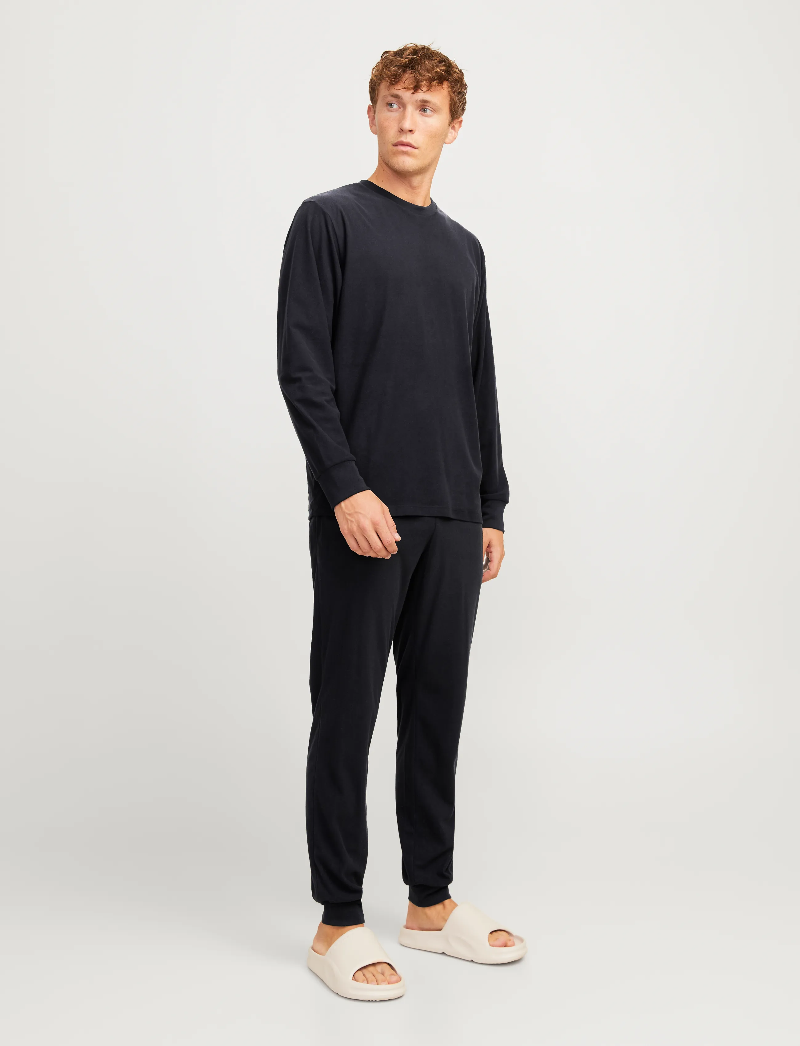 Jack & Jones - JACSOLID LOUNGE SET W NOOS - pyjama sets - black - 5