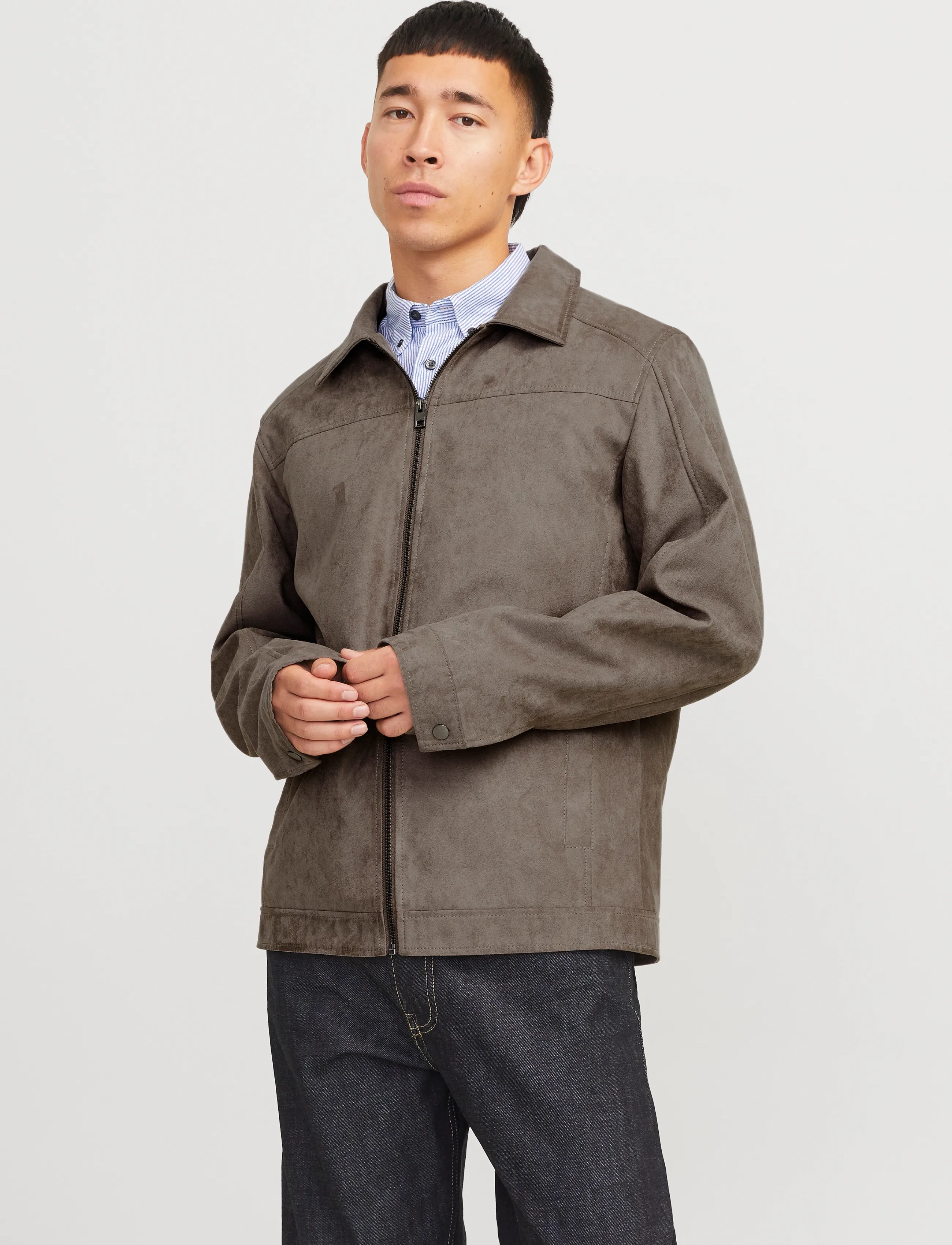Jack & Jones Jjedylan Shacket Noos, M, Brown, Overdele > Overtrøjer, Herre