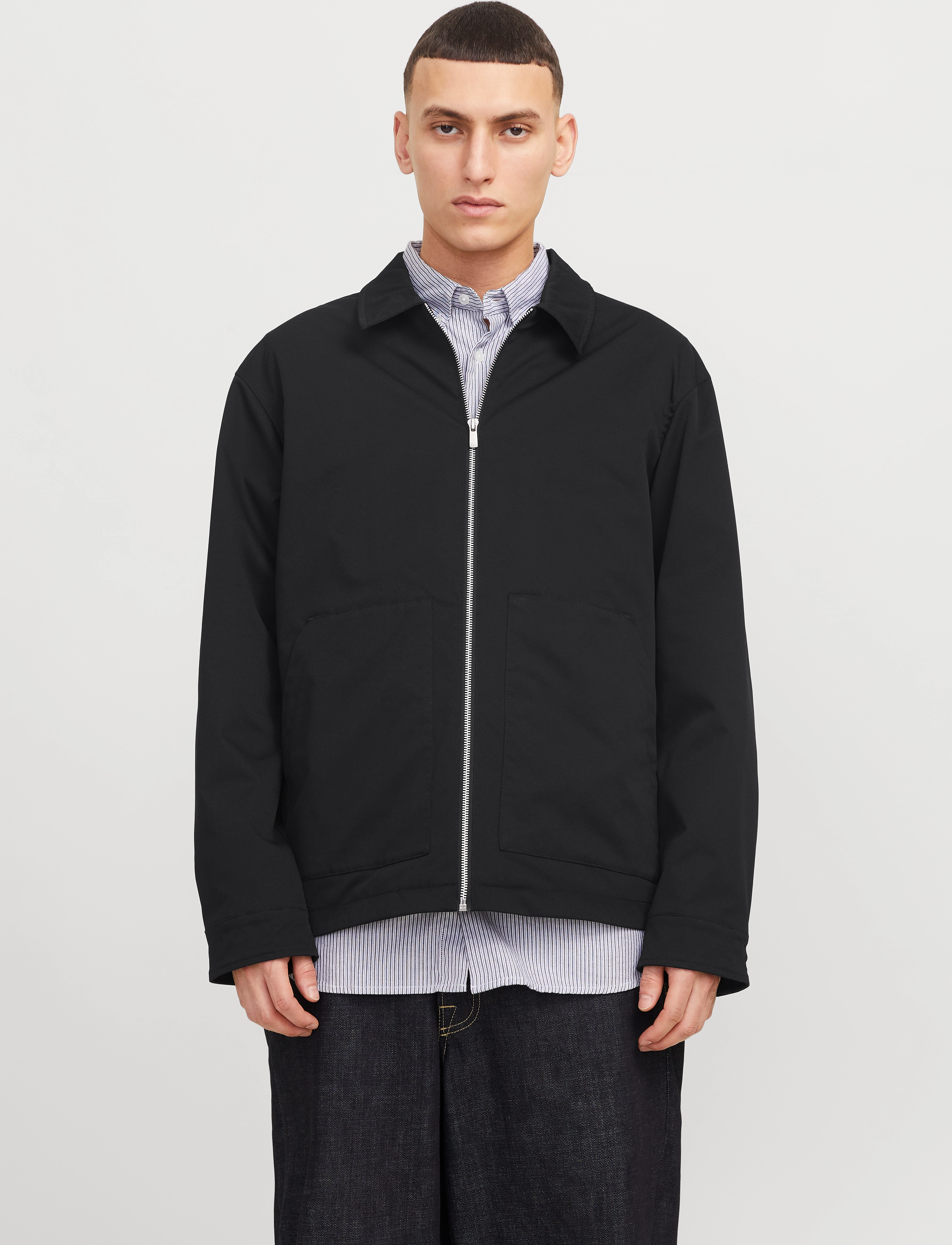 Jack & Jones JJWINSON WORKER JACKET - Looks for less - BLACK / black