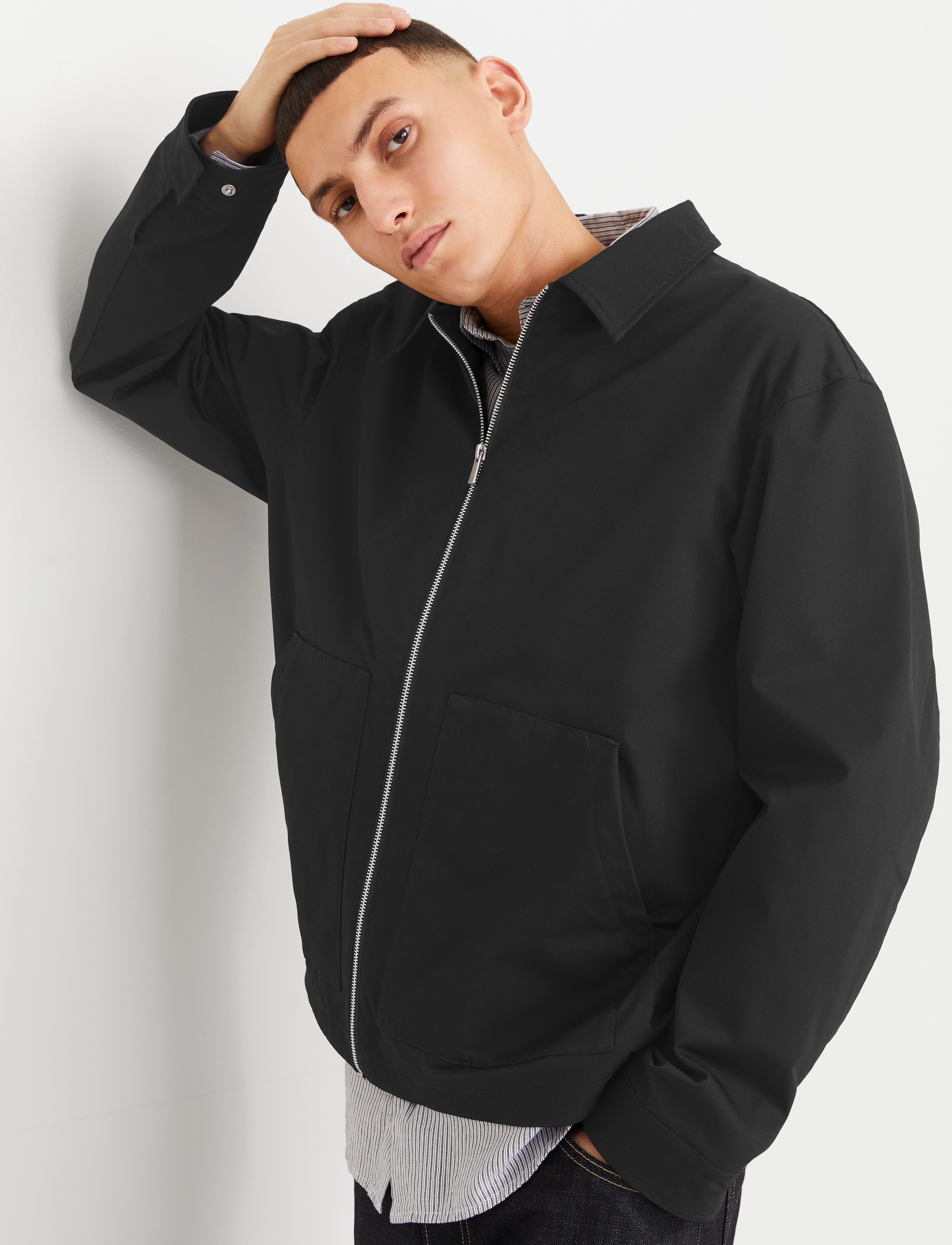 Jack & Jones - JJWINSON WORKER JACKET - lentejassen - black - 5