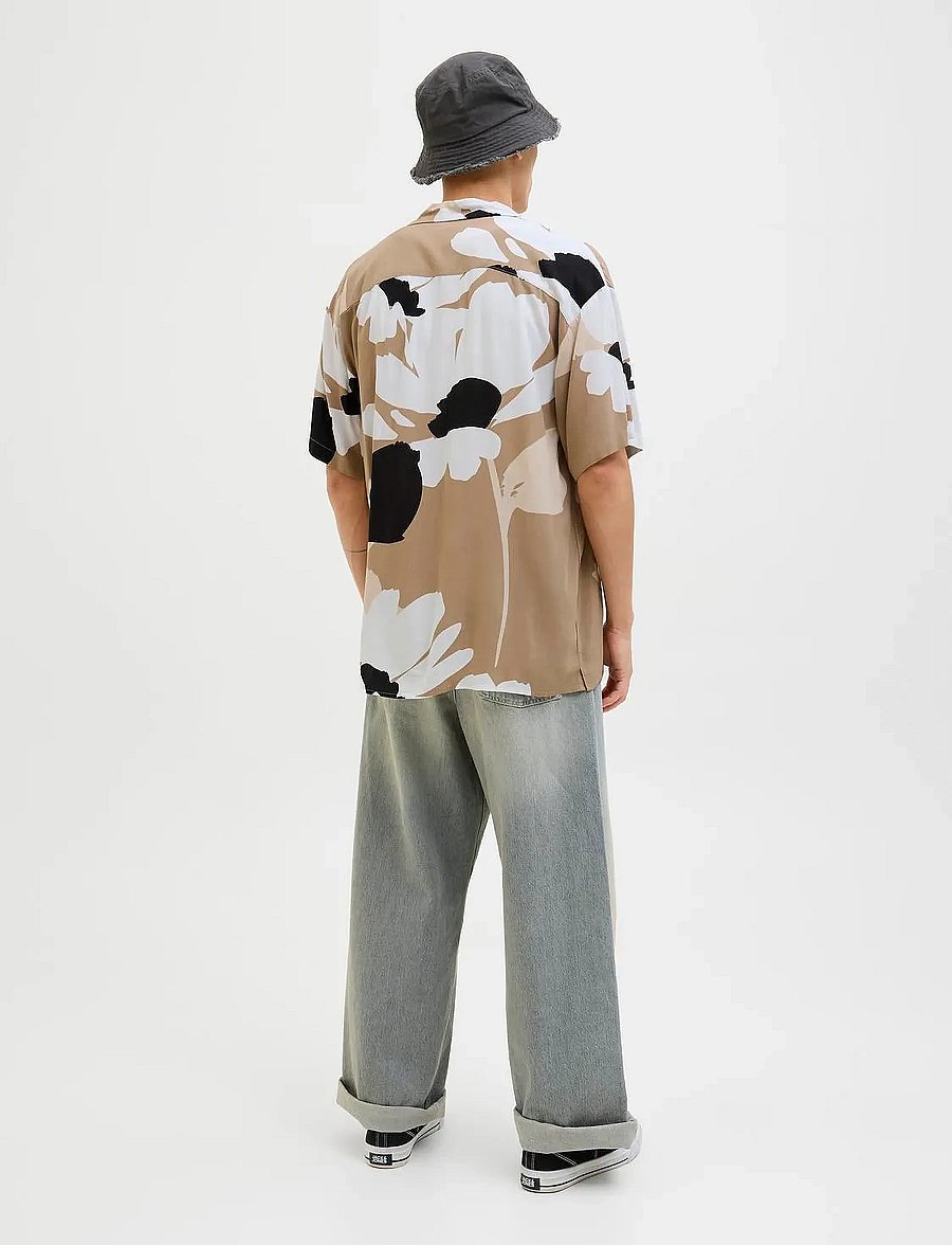 Jack & Jones - JJJEFF MONOCHROME RESORT SHIRT SS - overhemden met korte mouw - coriander - 2