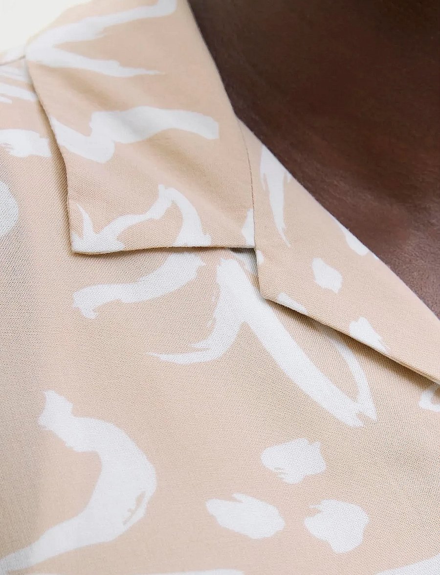 Jack & Jones - JJJEFF MONOCHROME RESORT SHIRT SS - kurzarmhemden - moonbeam - 2