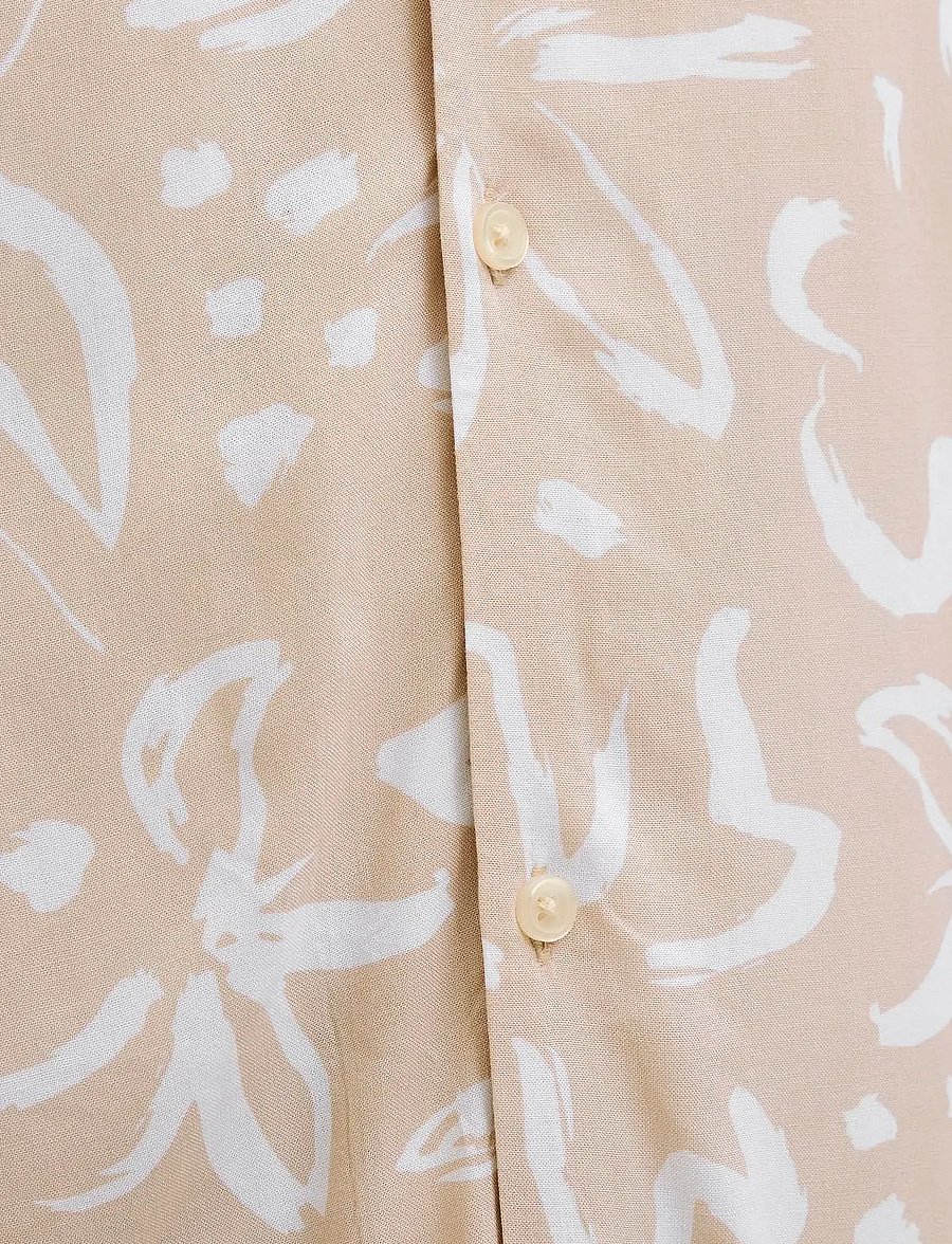 Jack & Jones - JJJEFF MONOCHROME RESORT SHIRT SS - kurzarmhemden - moonbeam - 3