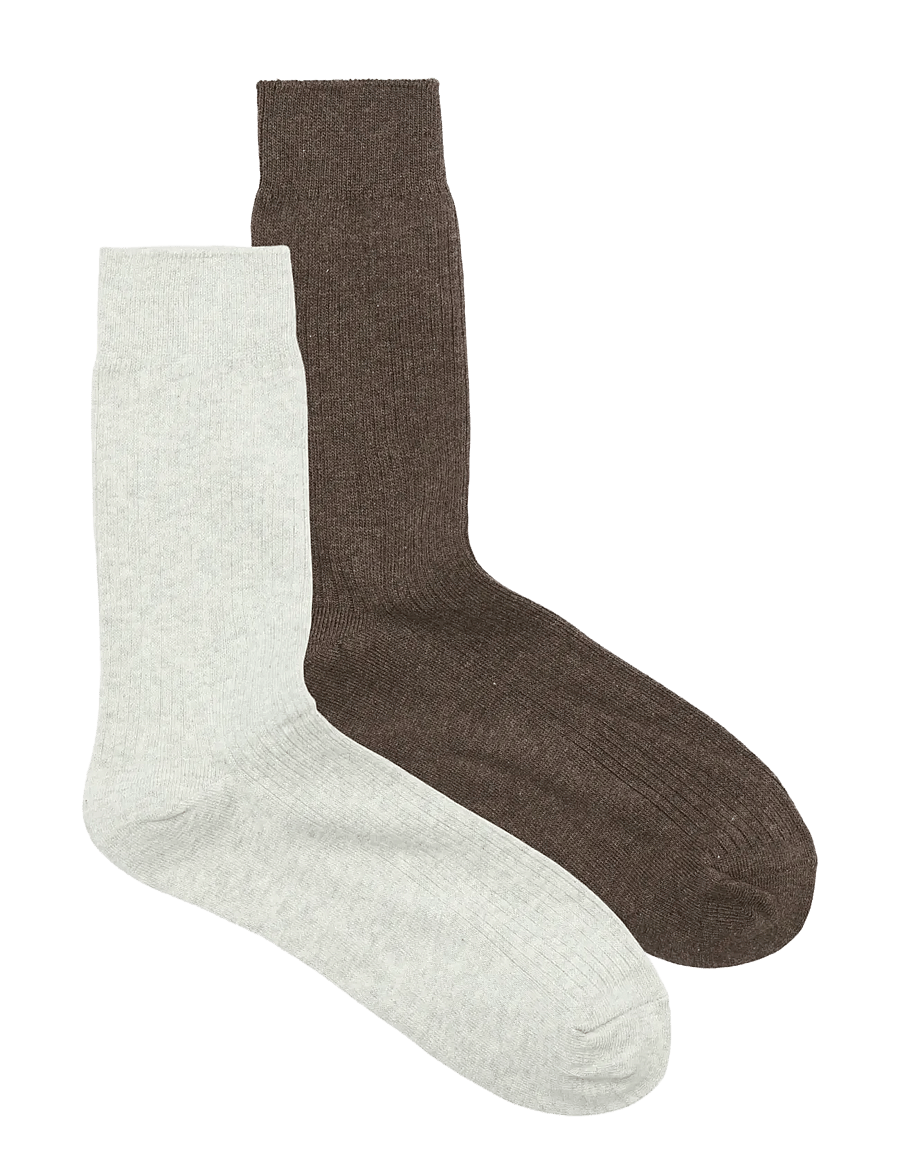 Jack & Jones - JAC PREMIUM SOCKS 2 PACK NOOS - vanliga strumpor - light grey melange - 0