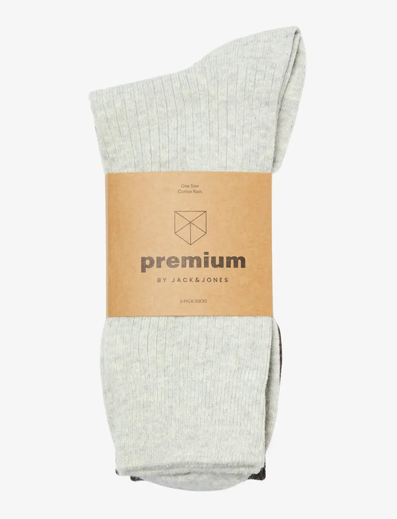 Jack & Jones - JAC PREMIUM SOCKS 2 PACK NOOS - vanliga strumpor - light grey melange - 1