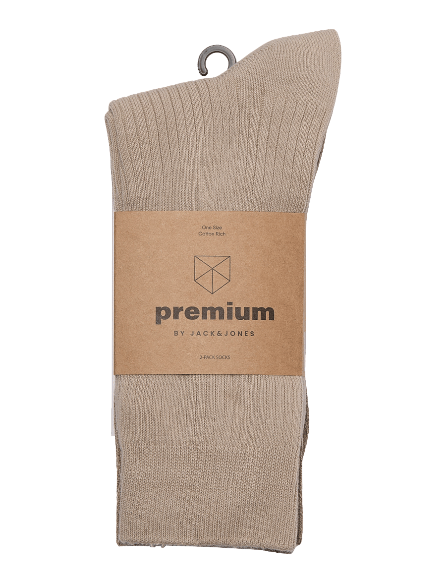 Jack & Jones - JAC PREMIUM SOCKS 2 PACK NOOS - klassikalised sokid - plaza taupe - 1