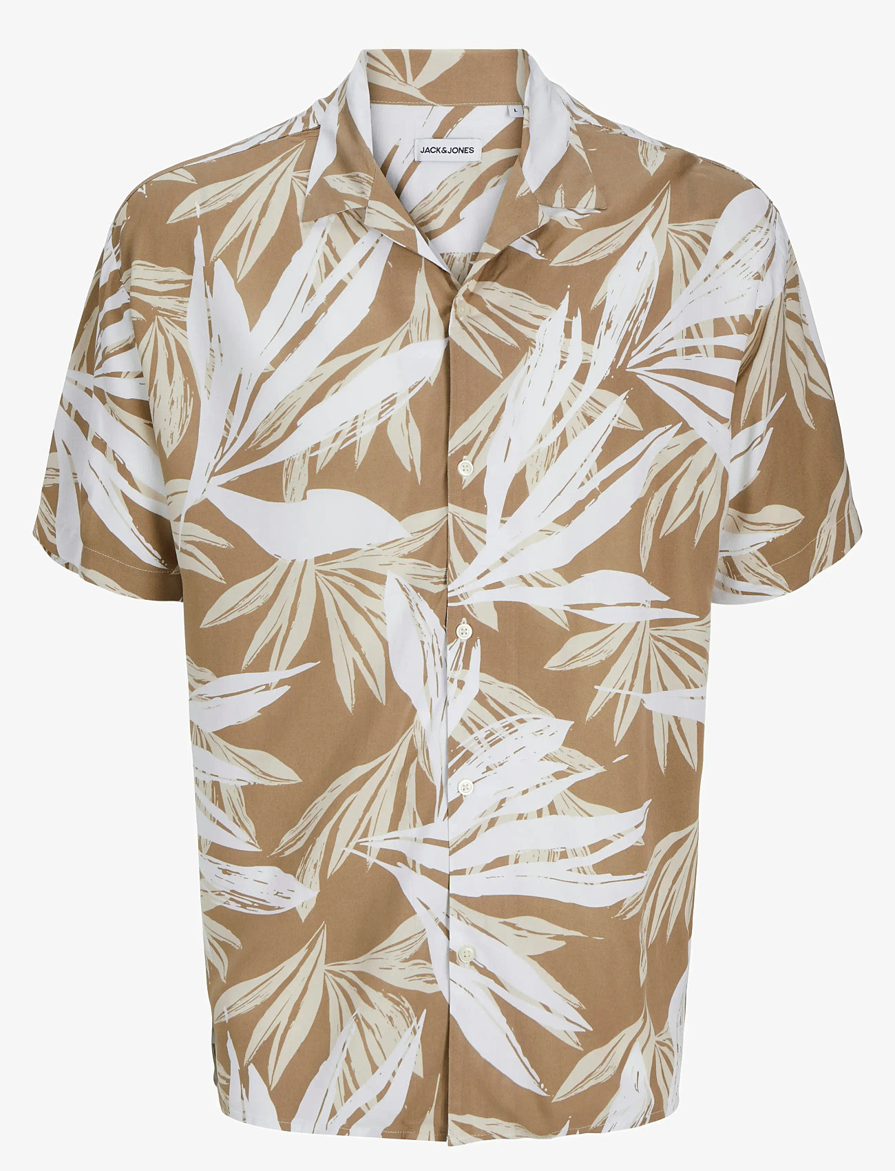 Jack & Jones - JJEJEFF TROPICAL AOP RESORT SHIRT SS SN - lühikeste varrukatega särgid - coriander - 1