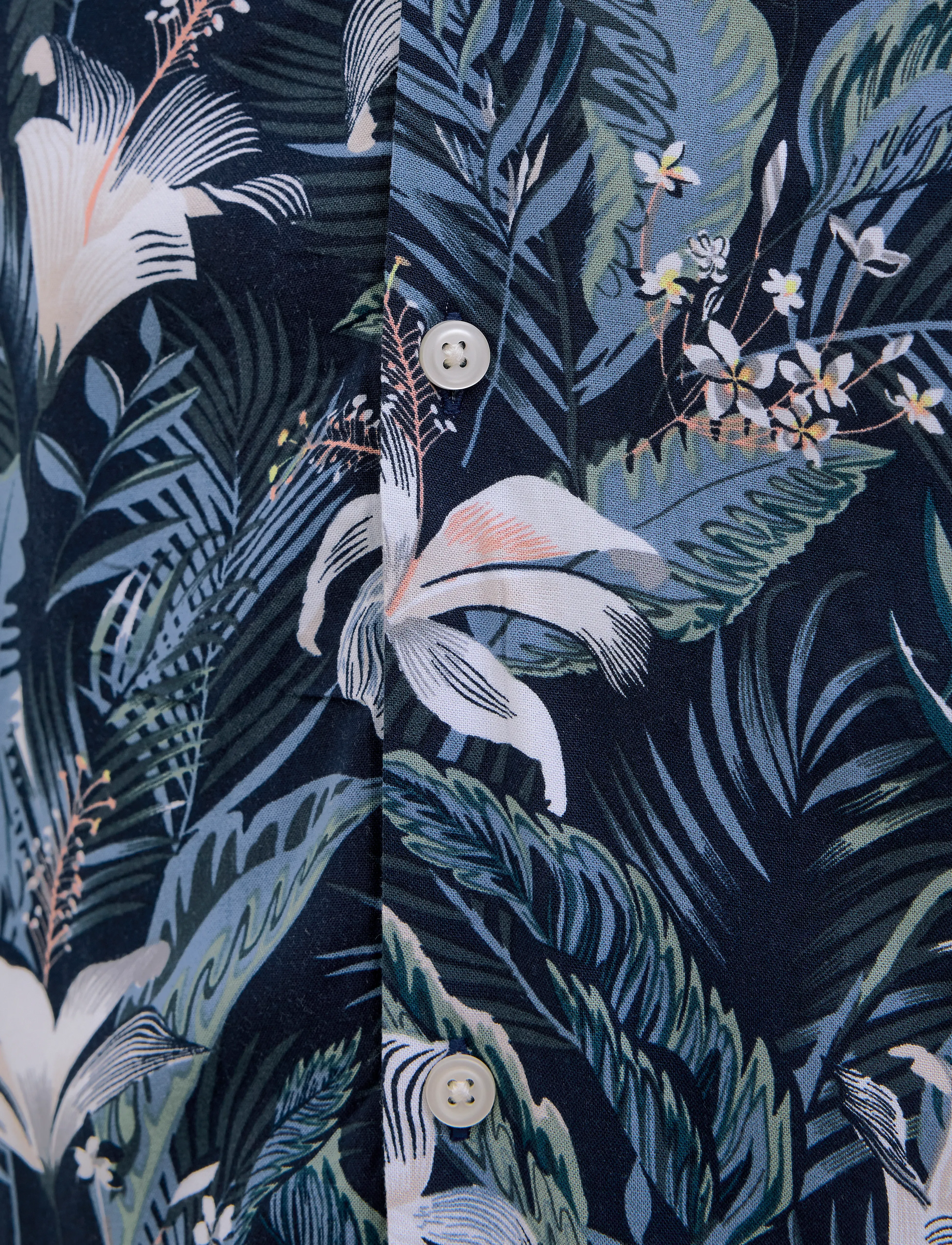 Jack & Jones - JJEJEFF TROPICAL AOP RESORT SHIRT SS SN - kurzarmhemden - sky captain - 4