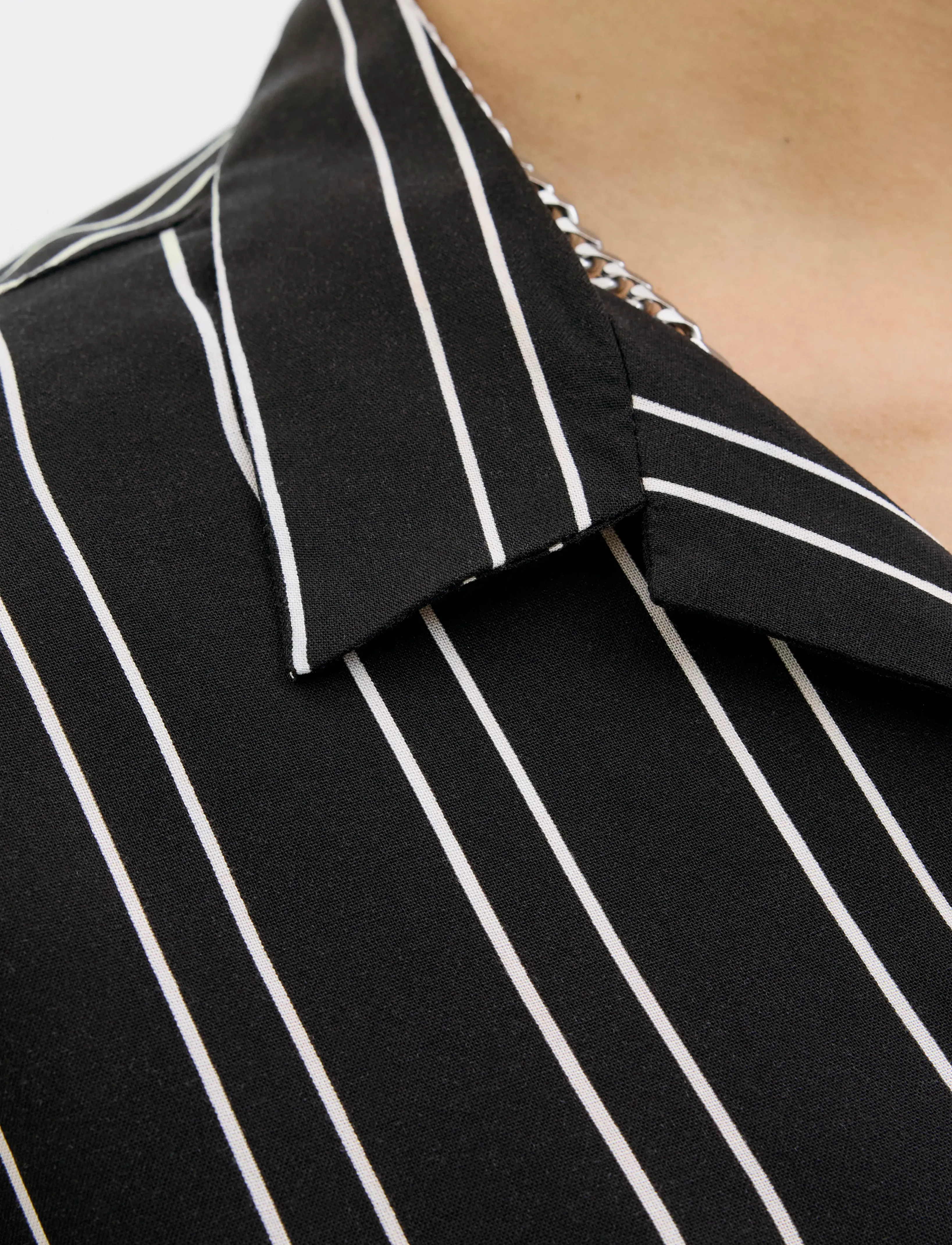Jack & Jones - JJEJEFF STRIPE RESORT SHIRT SS SN - chemises à manches courtes - black - 4