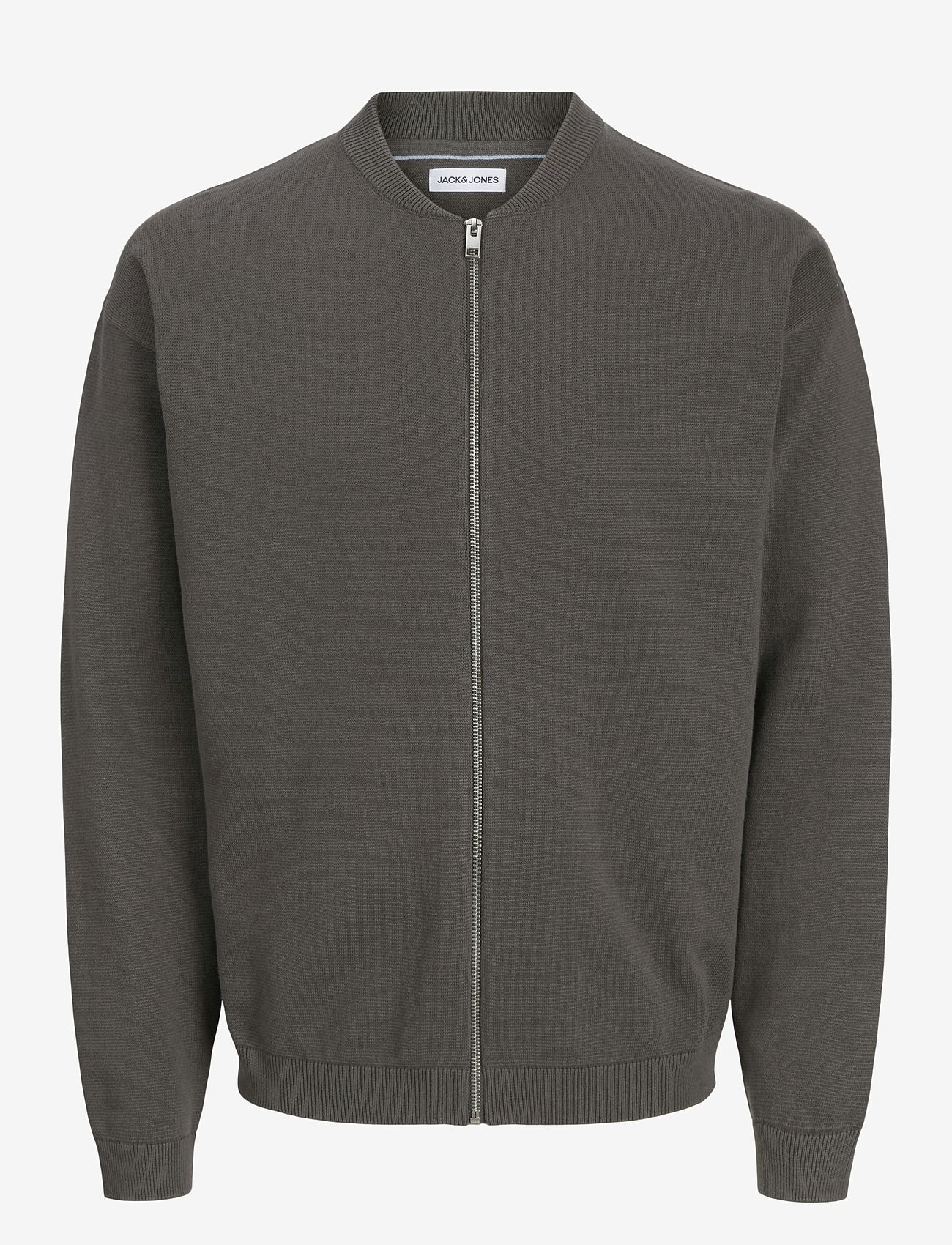 Jack & Jones - JJCALVIN KNIT BOMBER CARDIGAN - pullover mit durchgehendem reißverschluss - castlerock - 1