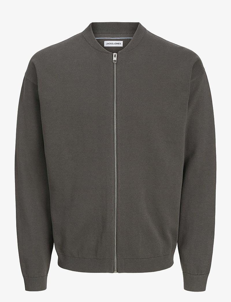 Jack & Jones - JJCALVIN KNIT BOMBER CARDIGAN - pullover mit durchgehendem reißverschluss - castlerock - 1