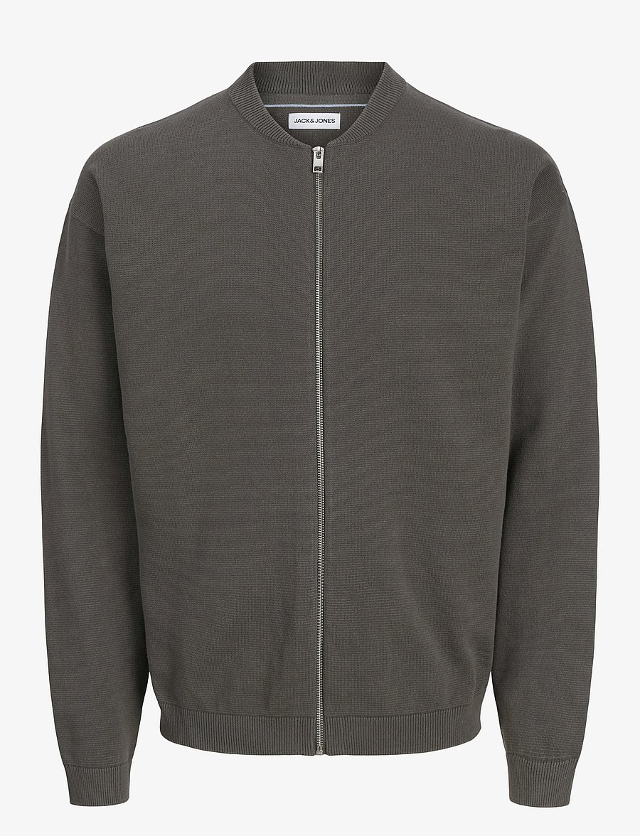 Jack & Jones - JJCALVIN KNIT BOMBER CARDIGAN - lukuga džemprid - castlerock - 1