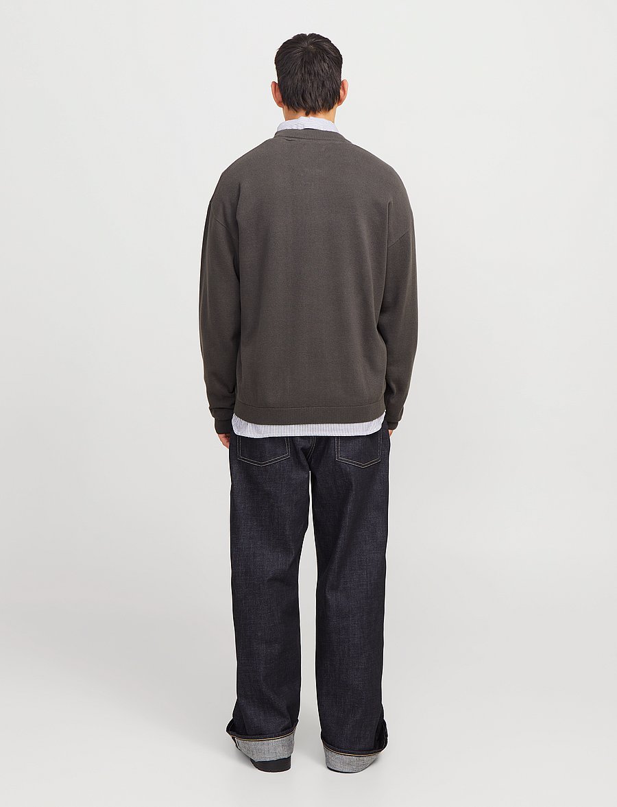 Jack & Jones - JJCALVIN KNIT BOMBER CARDIGAN - lukuga džemprid - castlerock - 2