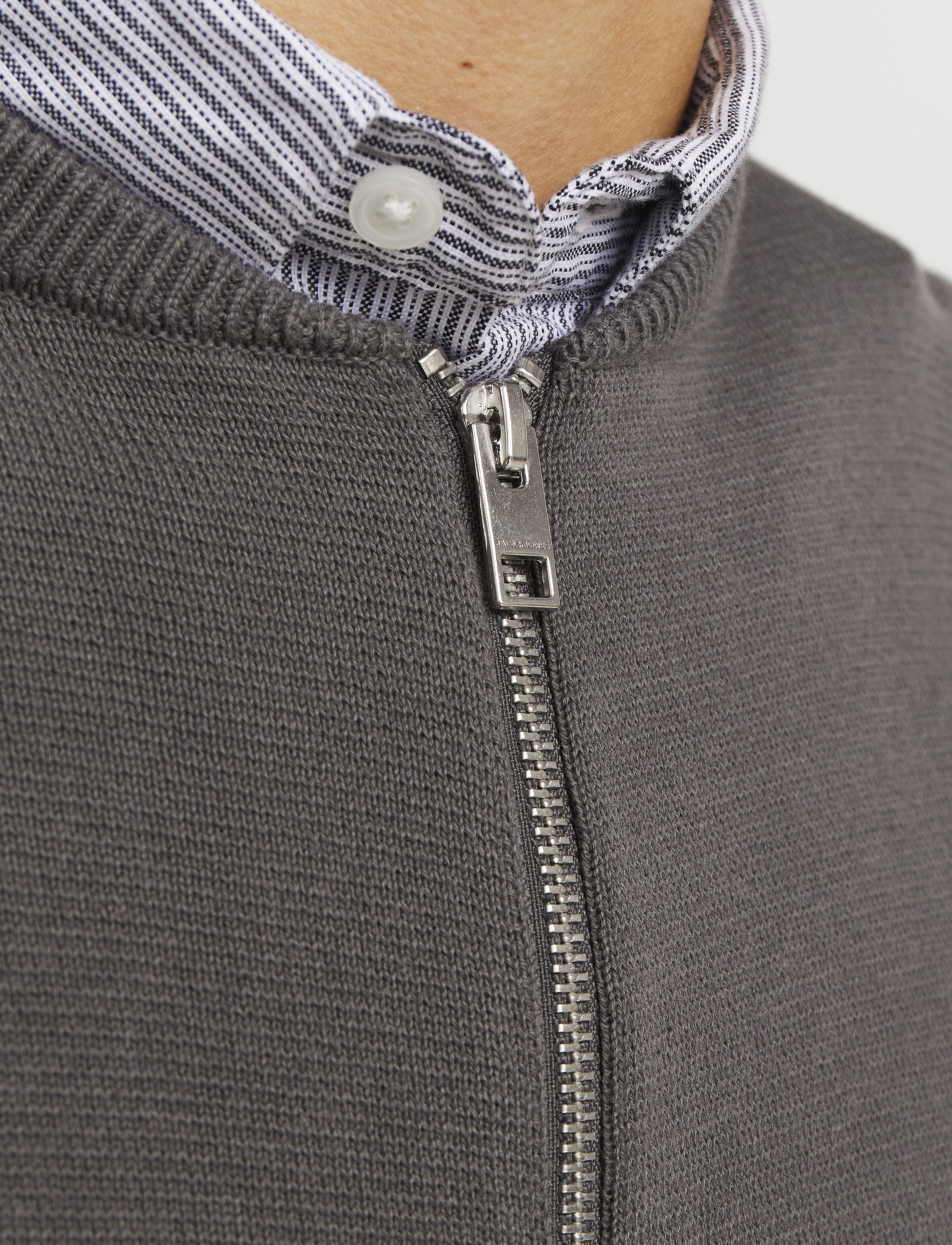 Jack & Jones - JJCALVIN KNIT BOMBER CARDIGAN - fullzip strik - castlerock - 3