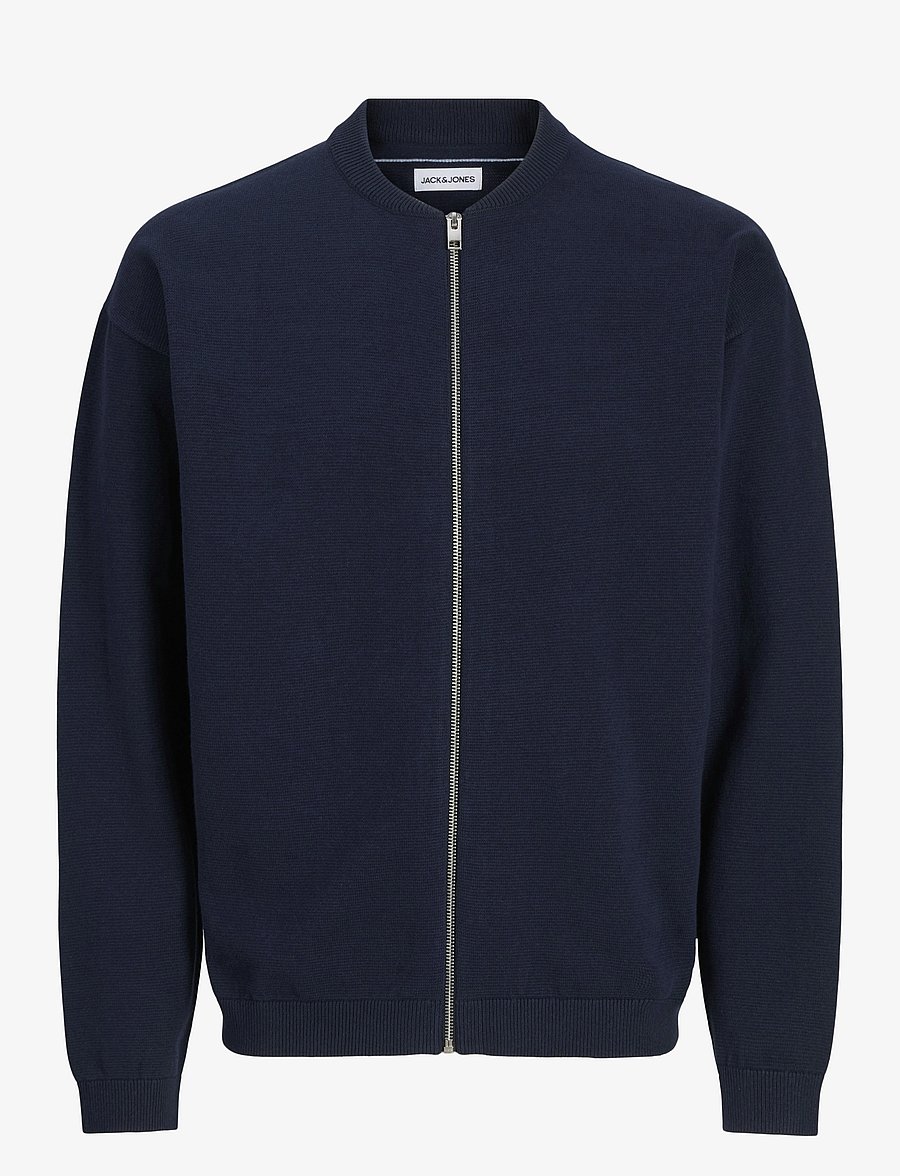 Jack & Jones - JJCALVIN KNIT BOMBER CARDIGAN - pullover mit durchgehendem reißverschluss - sky captain - 1