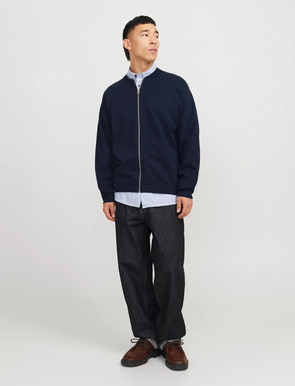 Jack & Jones - JJCALVIN KNIT BOMBER CARDIGAN - kardiganid - sky captain - 5