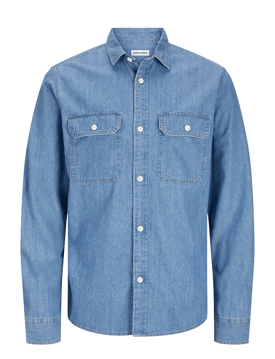 Jack & Jones - JJETRAVIS SHIRT LS NOOS - jeanshemden - light blue denim - 1