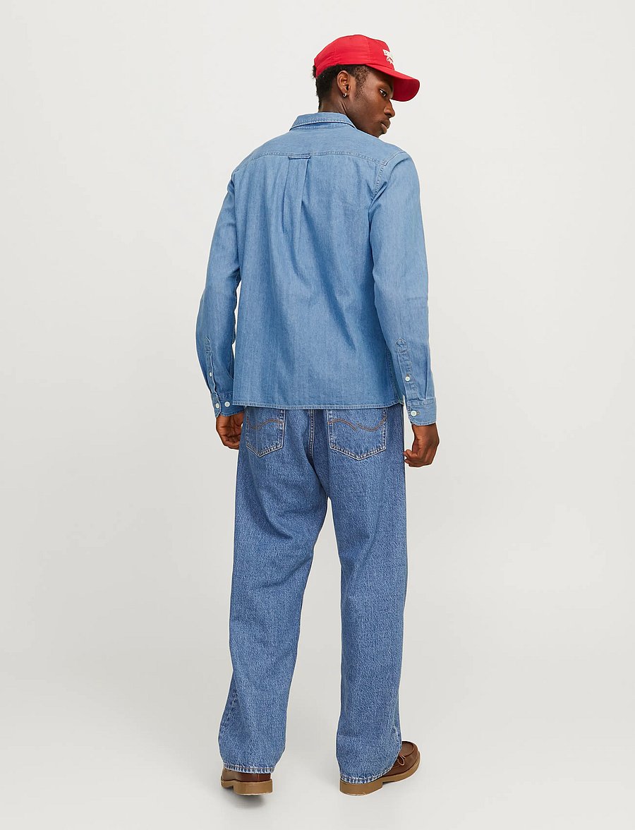 Jack & Jones - JJETRAVIS SHIRT LS NOOS - jeanshemden - light blue denim - 2