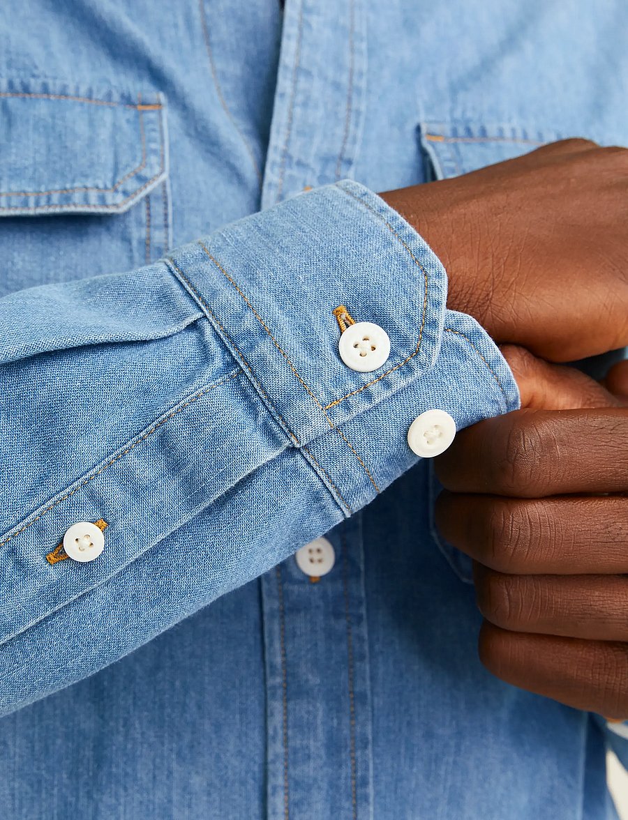 Jack & Jones - JJETRAVIS SHIRT LS NOOS - jeanshemden - light blue denim - 4