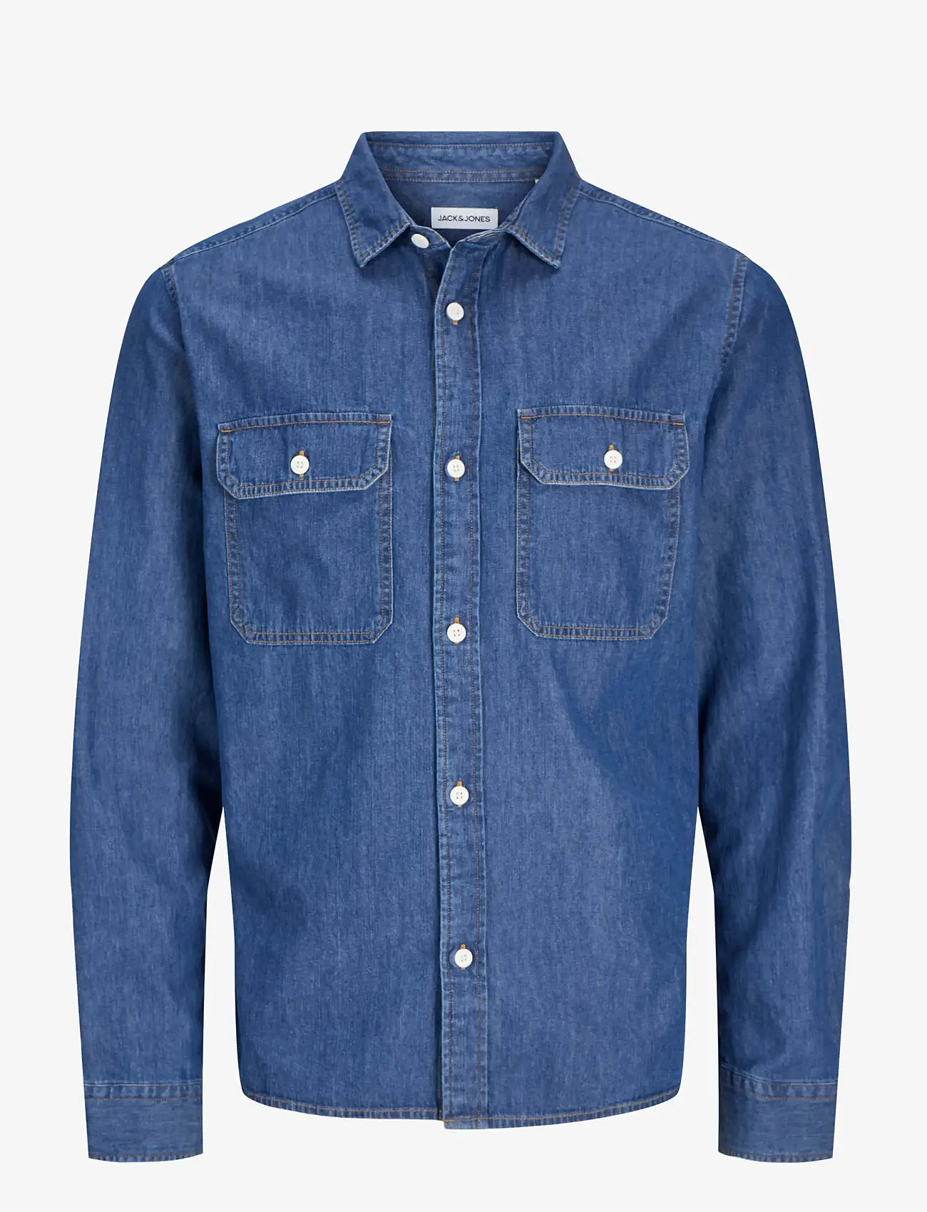 Jack & Jones - JJETRAVIS SHIRT LS NOOS - denim shirts - medium blue denim - 1