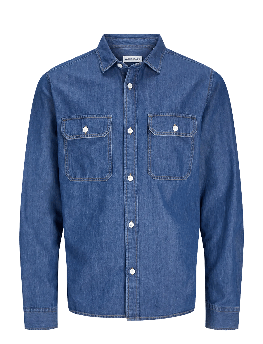 Jack & Jones - JJETRAVIS SHIRT LS NOOS - jeanshemden - medium blue denim - 1