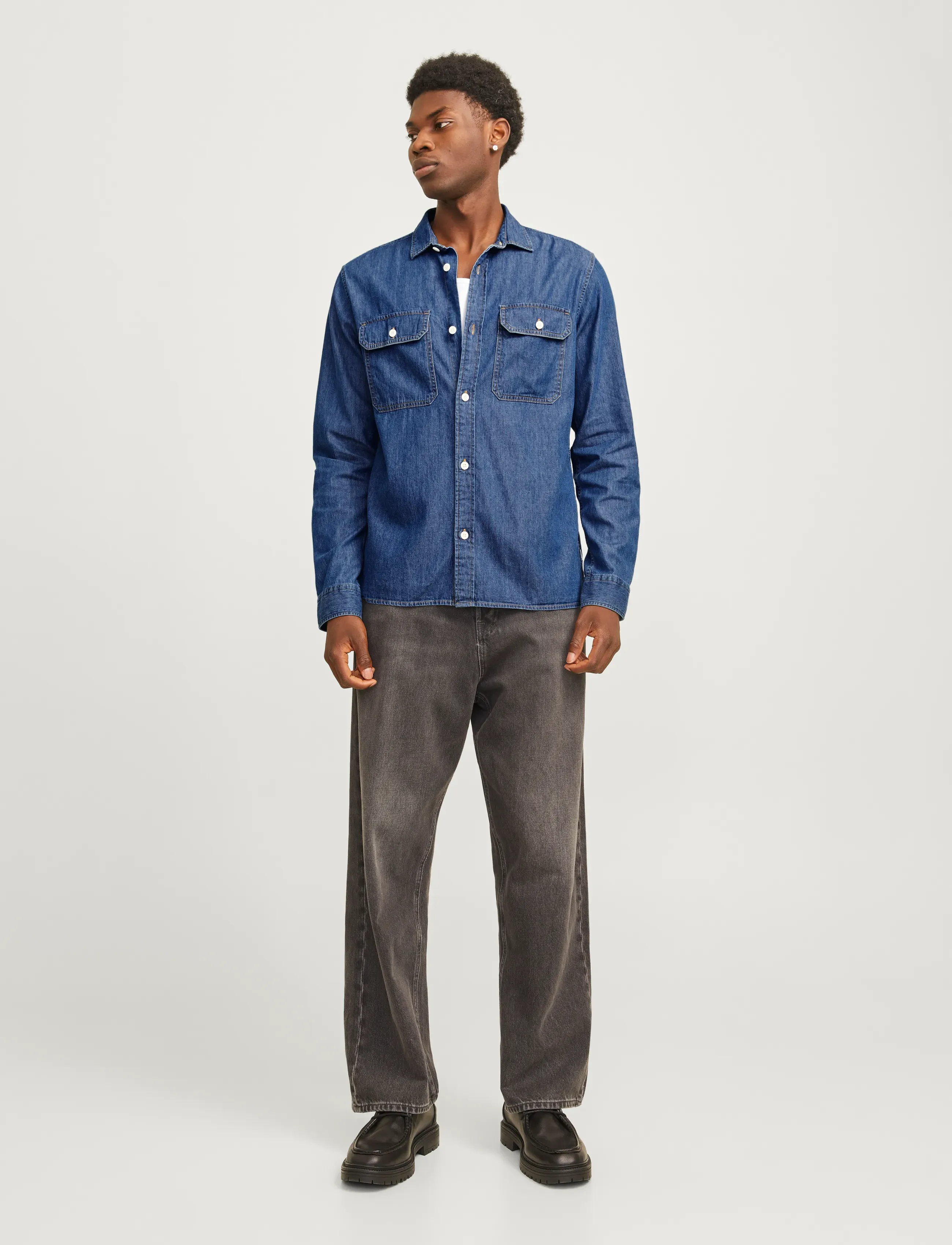 Jack & Jones - JJETRAVIS SHIRT LS NOOS - jeanshemden - medium blue denim - 3