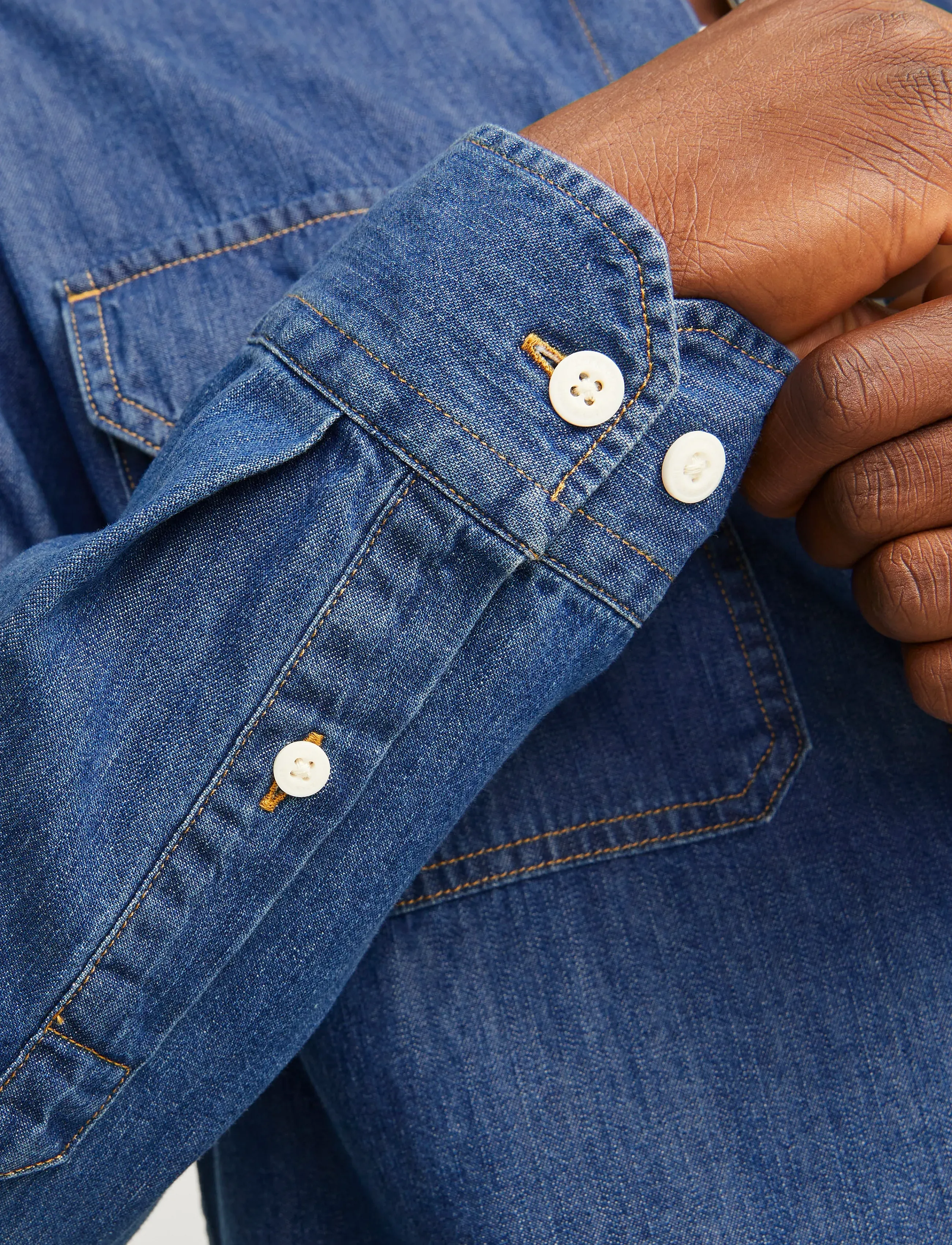 Jack & Jones - JJETRAVIS SHIRT LS NOOS - jeanshemden - medium blue denim - 5