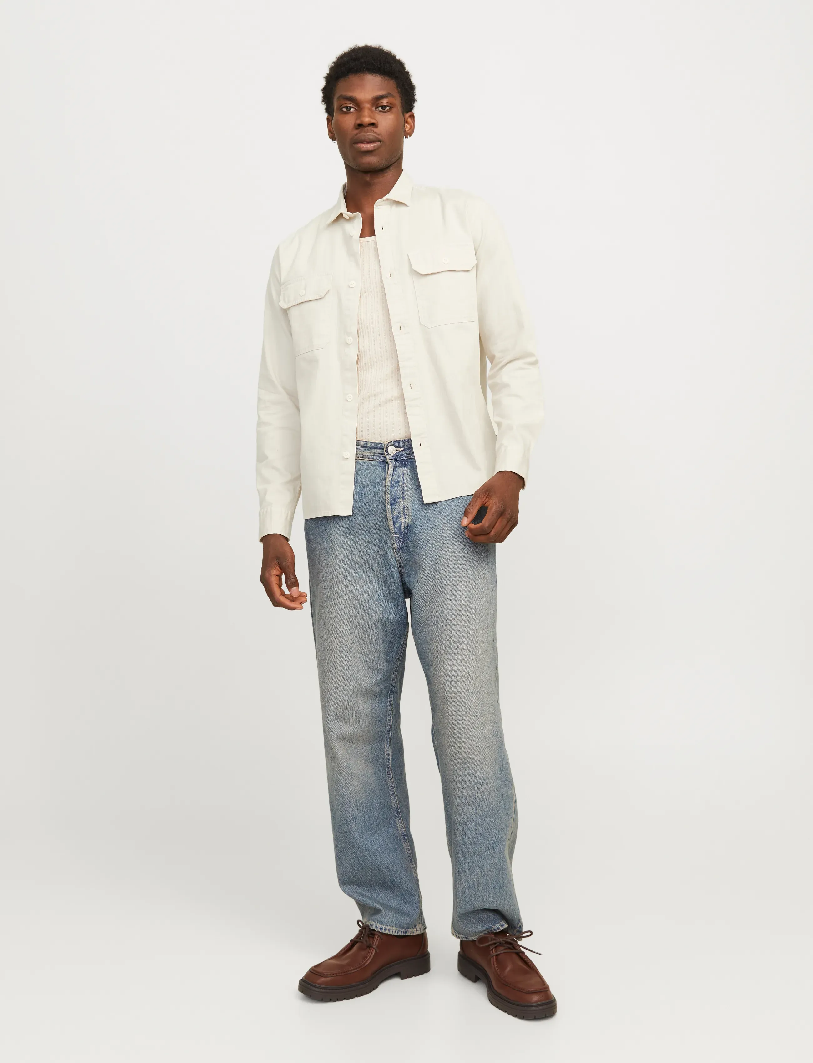 Jack & Jones - JJETRAVIS SHIRT LS NOOS - die niedrigsten preise - moonbeam - 3