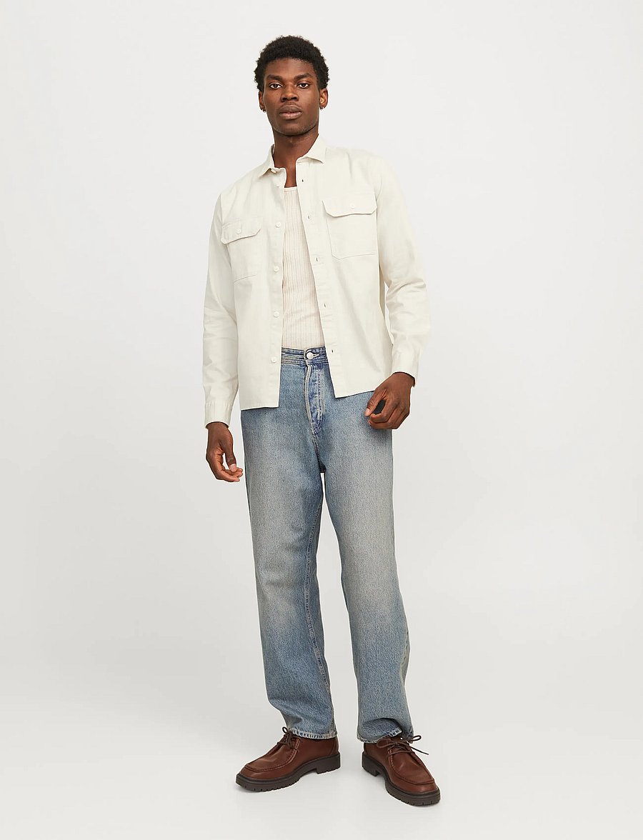 Jack & Jones - JJETRAVIS SHIRT LS NOOS - jeanshemden - moonbeam - 3