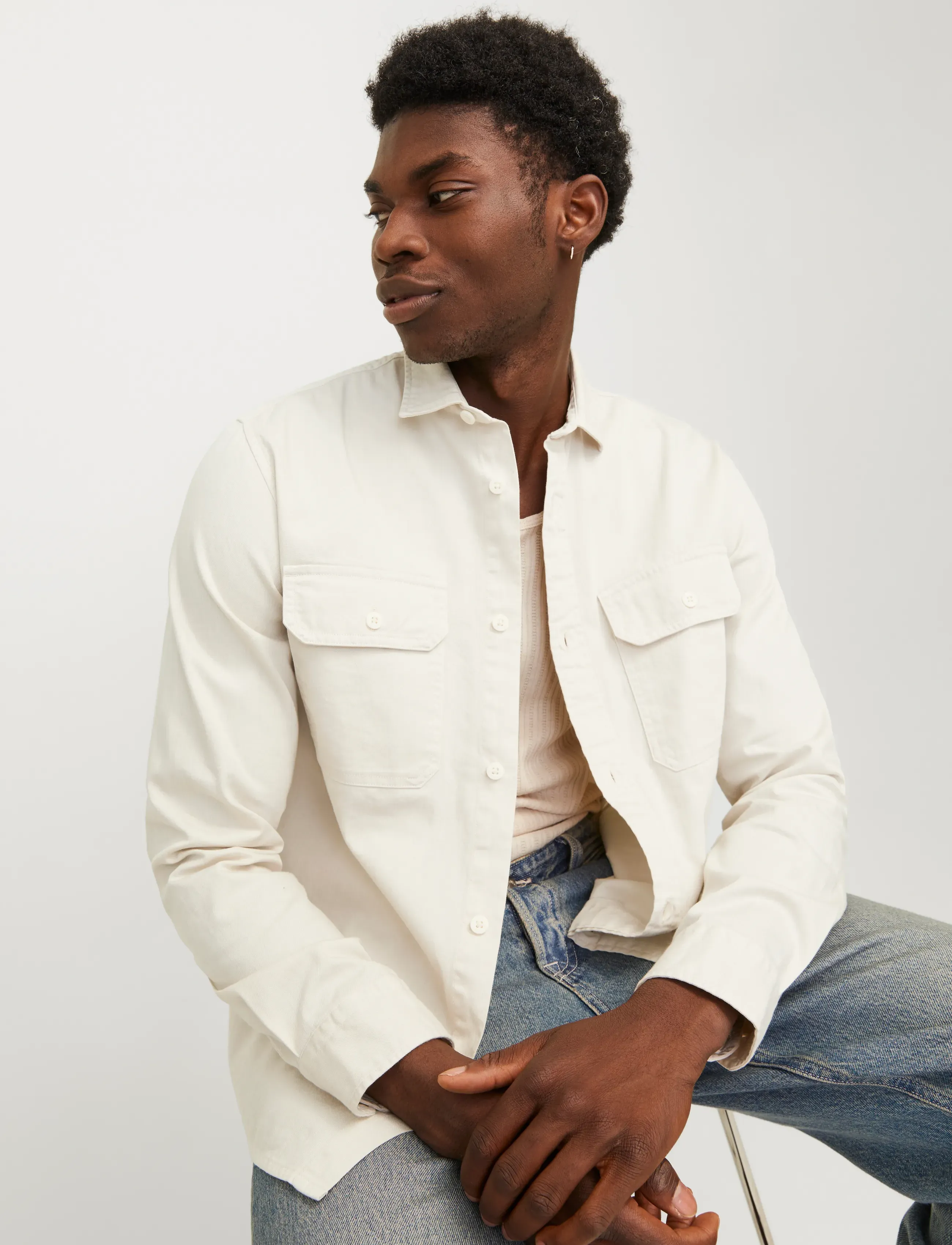 Jack & Jones - JJETRAVIS SHIRT LS NOOS - die niedrigsten preise - moonbeam - 5