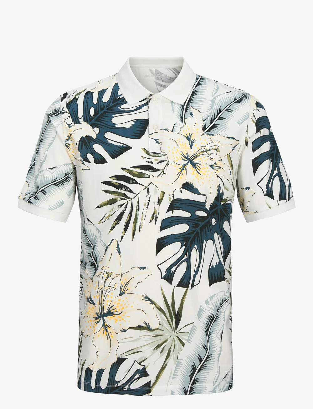 Jack & Jones - JJHAWAII AOP POLO SS - lühikeste varrukatega polod - cloud dancer - 0