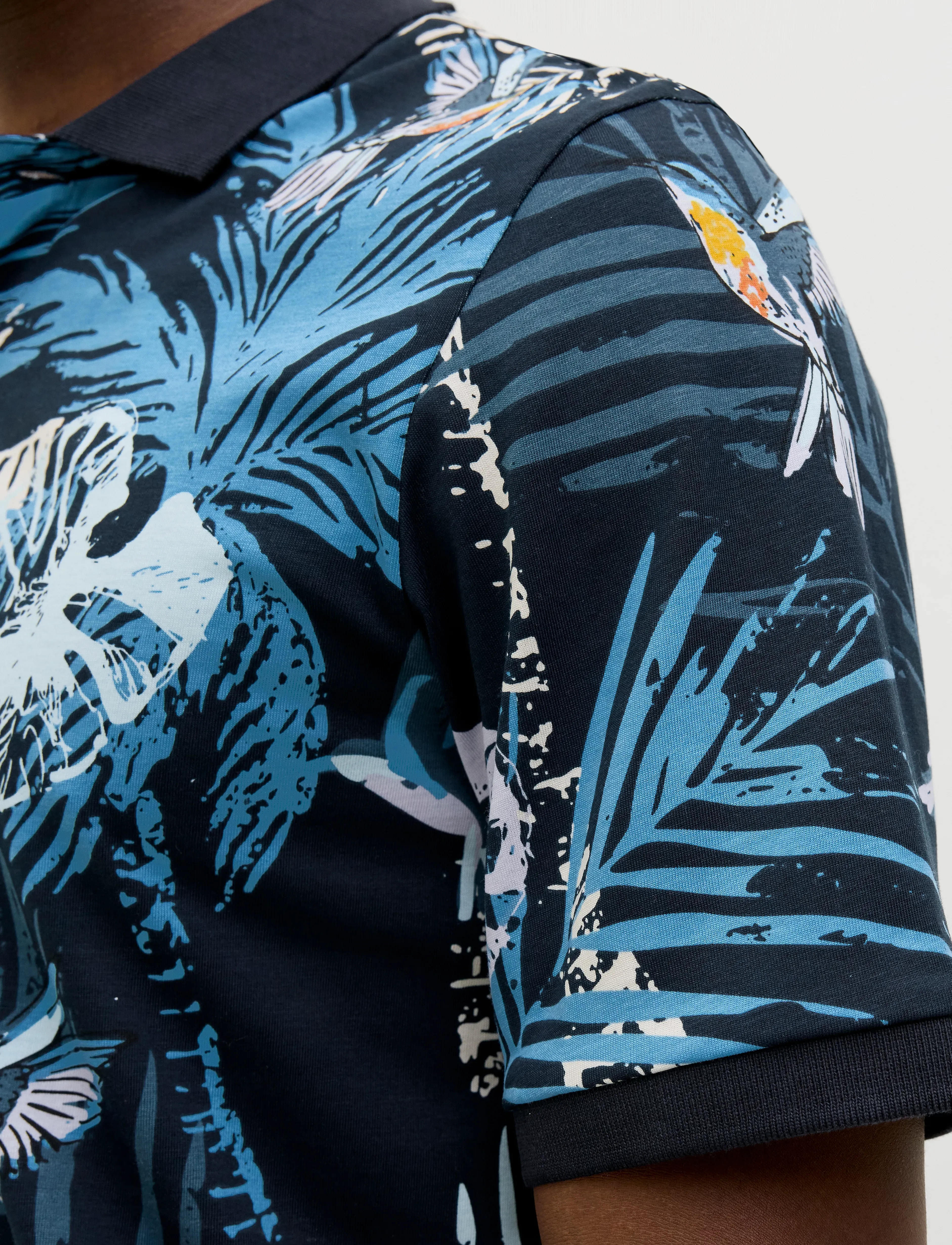 Jack & Jones - JJHAWAII AOP POLO SS - kurzärmelig - sky captain - 4
