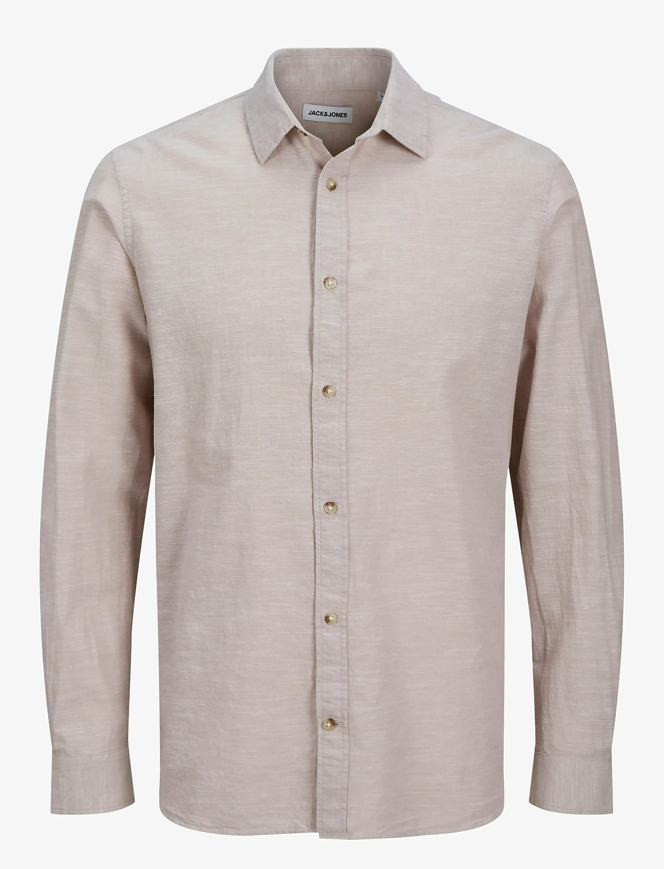 Jack & Jones - JJESUMMER SHIRT LS SN - linased särgid - crockery - 1