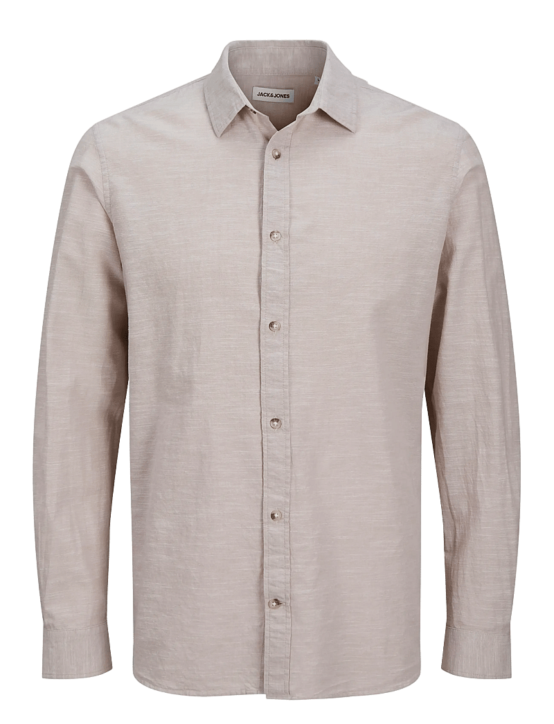 Jack & Jones - JJESUMMER SHIRT LS SN - linased särgid - crockery - 1