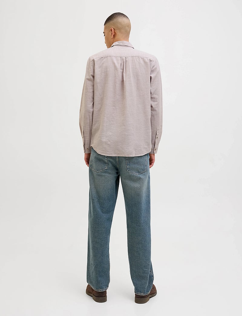 Jack & Jones - JJESUMMER SHIRT LS SN - linased särgid - crockery - 2