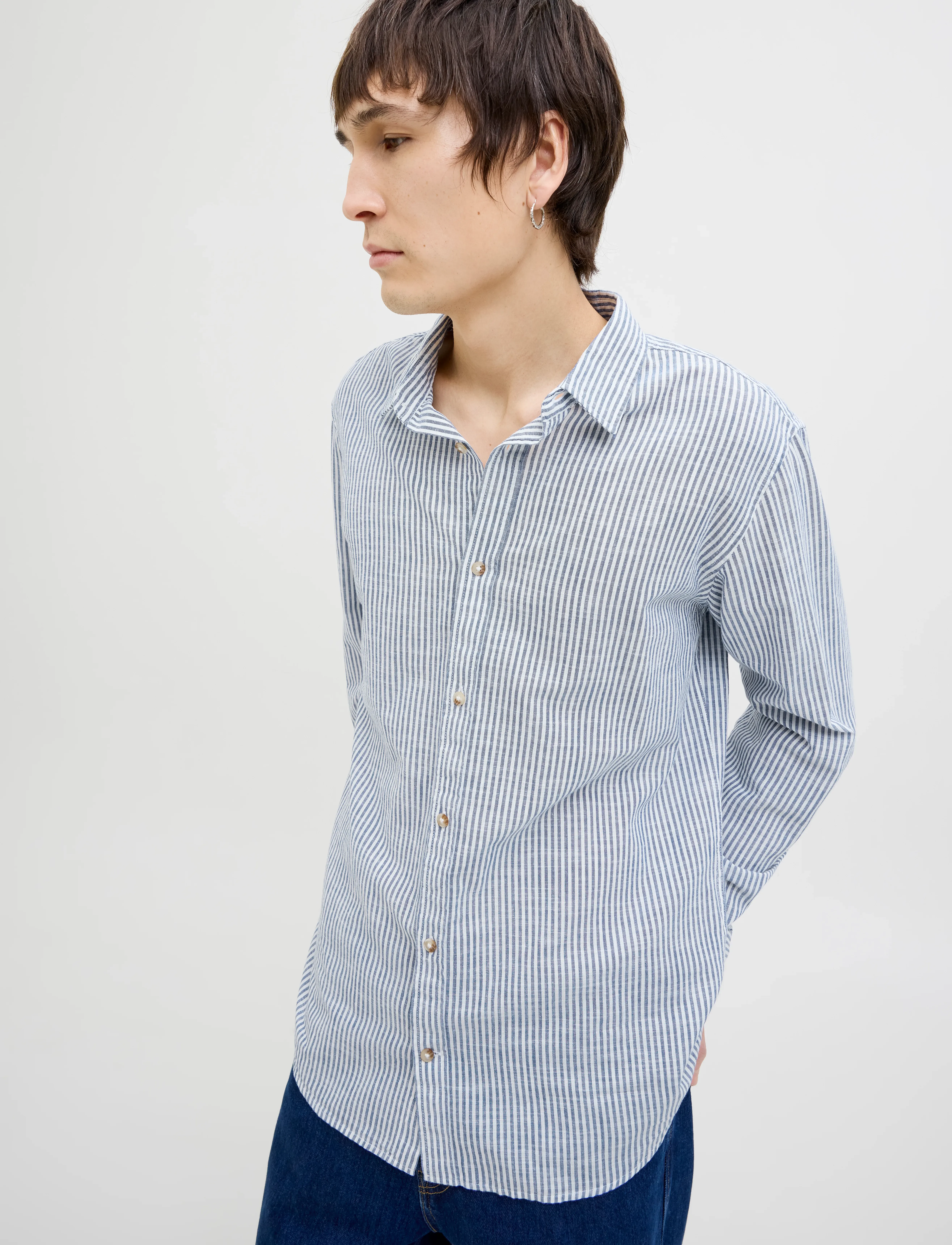 Jack & Jones - JJESUMMER SHIRT LS SN - linased särgid - infinity - 3