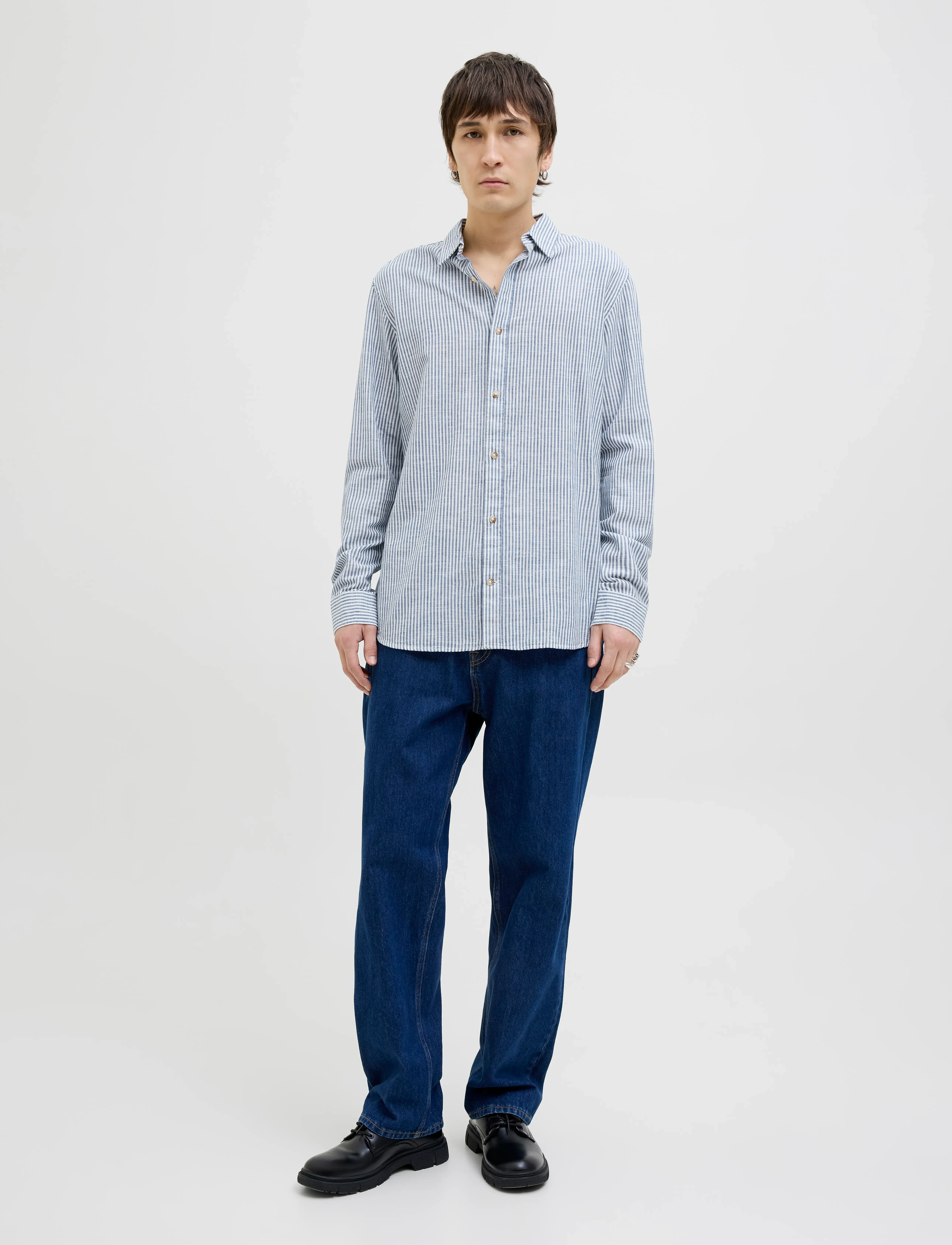 Jack & Jones - JJESUMMER SHIRT LS SN - linased särgid - infinity - 5