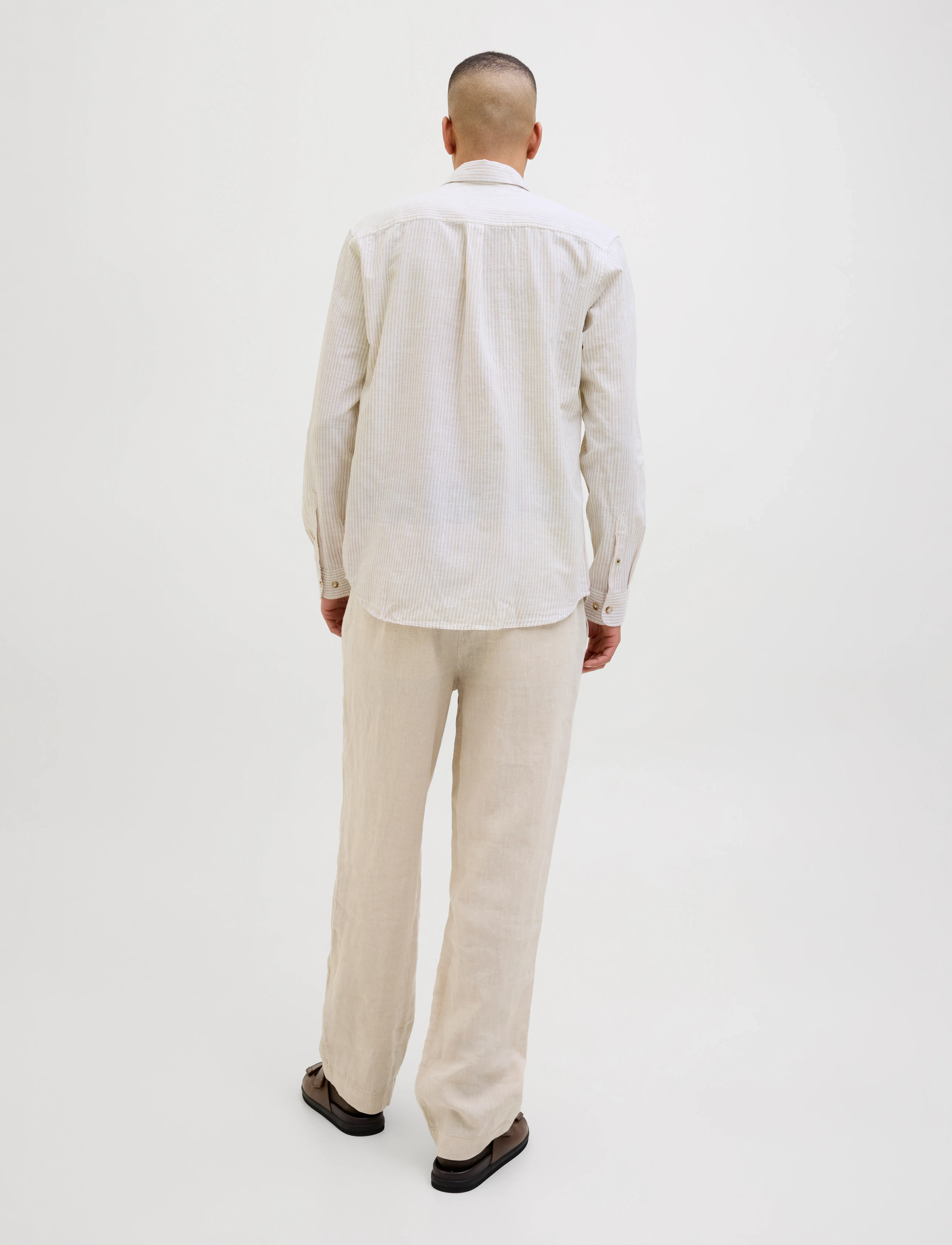 Jack & Jones - JJESUMMER SHIRT LS SN - linen shirts - oxford tan - 2