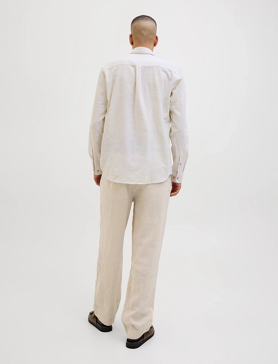 Jack & Jones - JJESUMMER SHIRT LS SN - linased särgid - oxford tan - 2