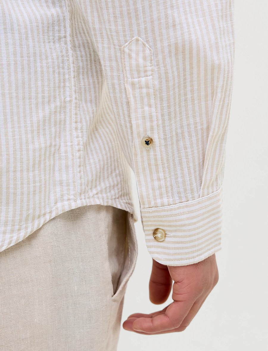 Jack & Jones - JJESUMMER SHIRT LS SN - linased särgid - oxford tan - 4