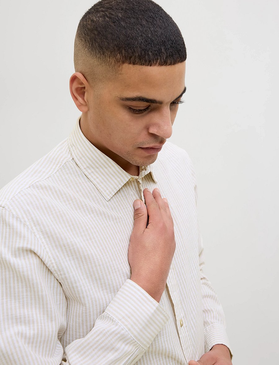 Jack & Jones - JJESUMMER SHIRT LS SN - linased särgid - oxford tan - 5